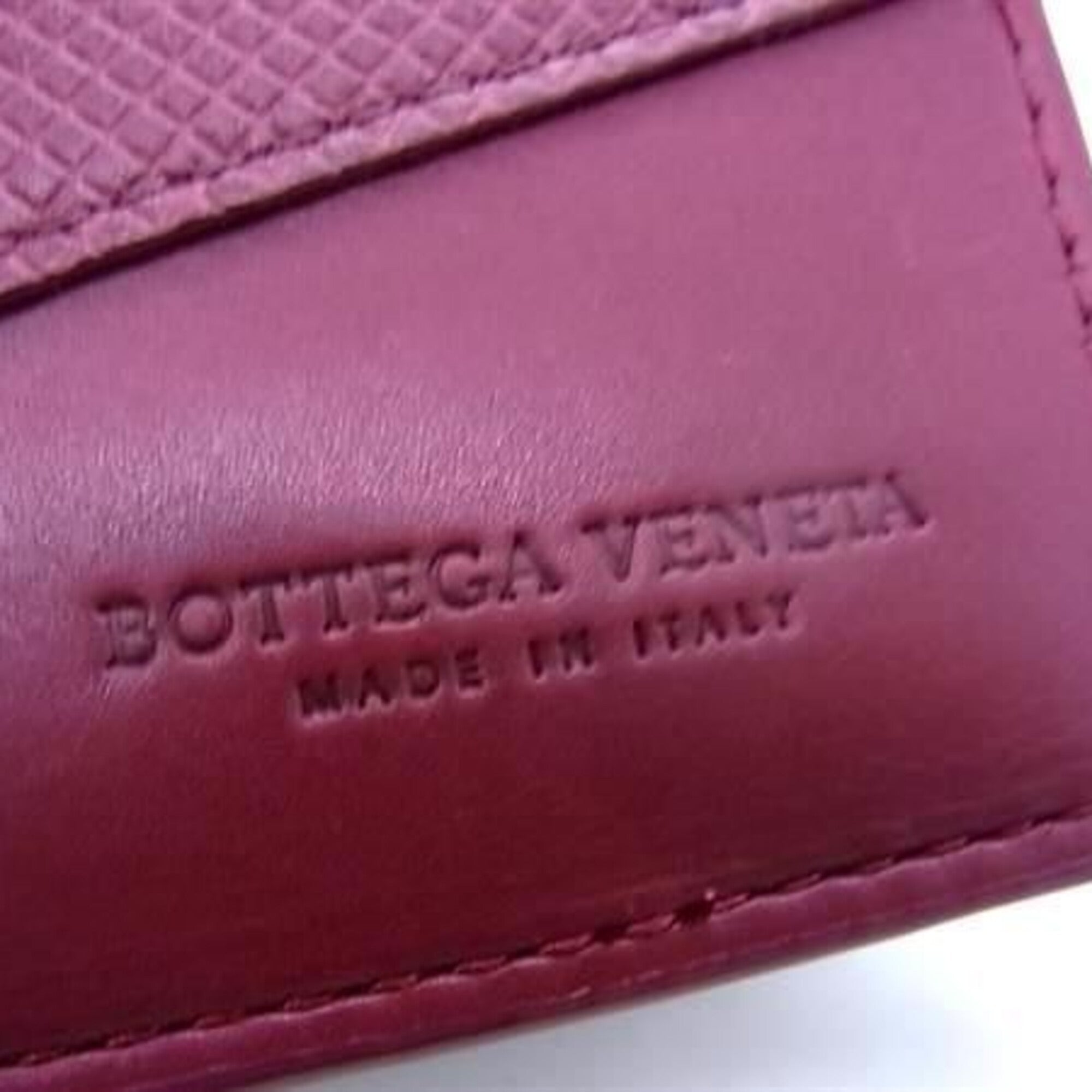 Bottega Veneta Bordeaux Leather Wallet (Bi-Fold) (Pre-Owned)