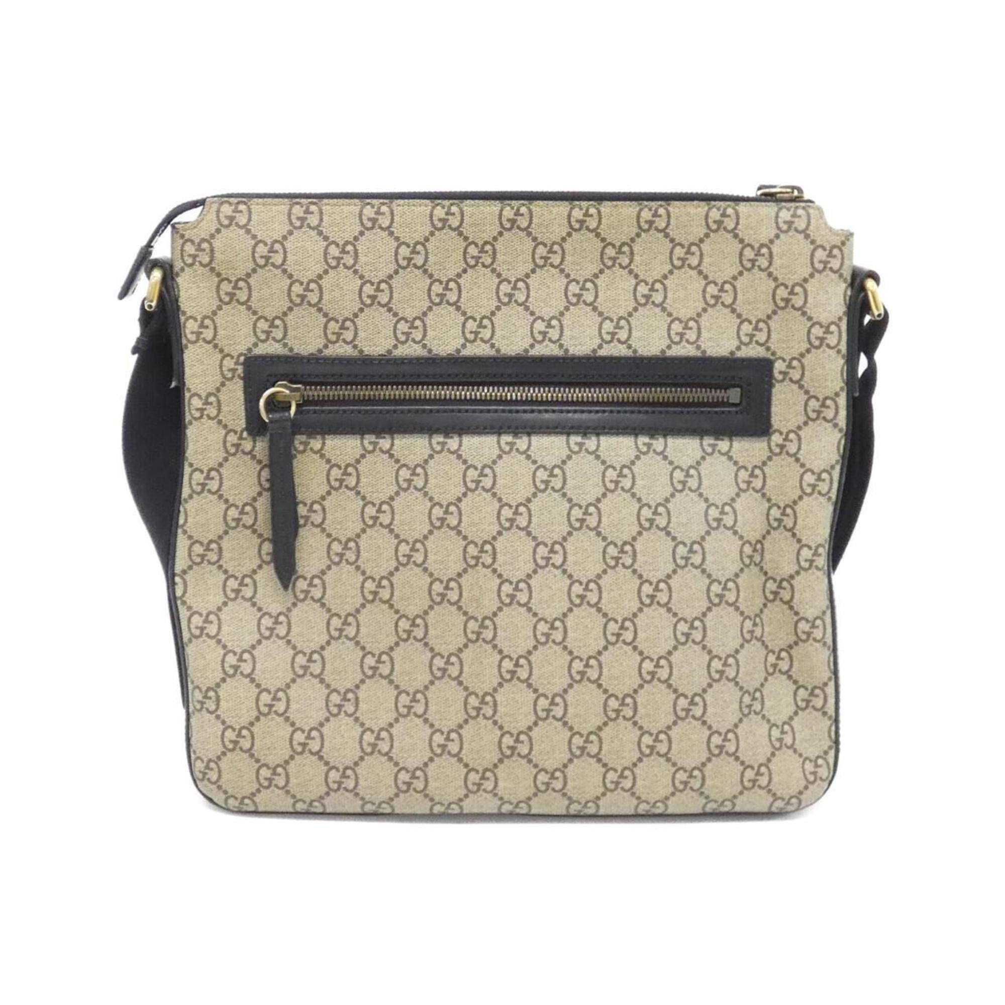 Gucci Beige Gg Supreme Canvas Shoulder Bag (Pre-Owned)