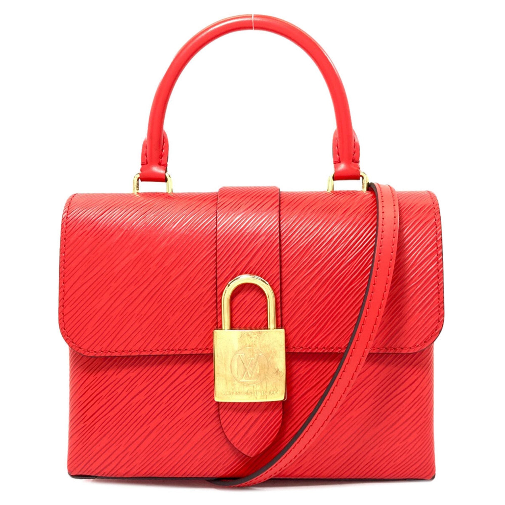 Louis Vuitton Red Color Epi Leather Handbag (Pre-Owned)