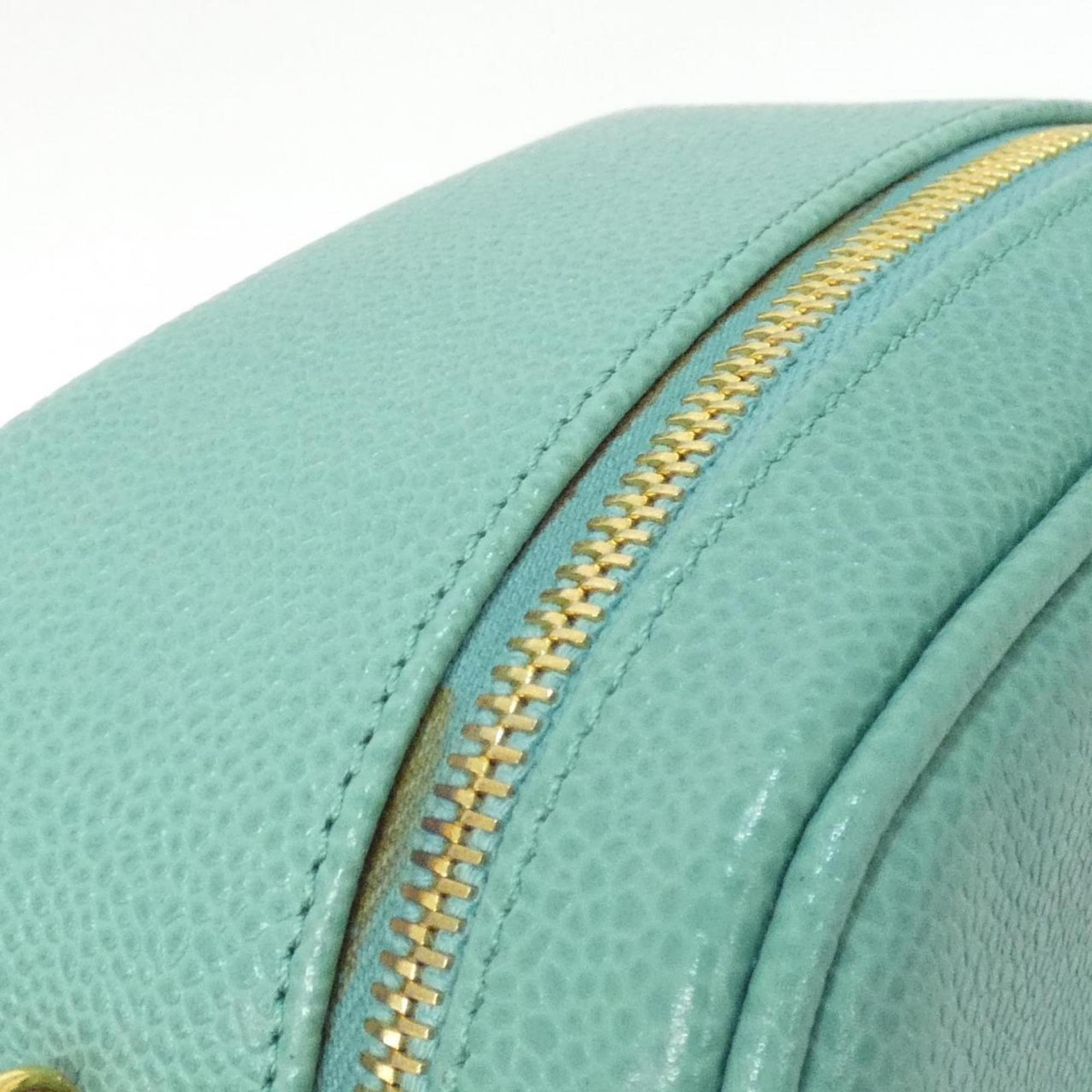 Chanel Green Grained Calfskin Handbag (Pre-Owned)