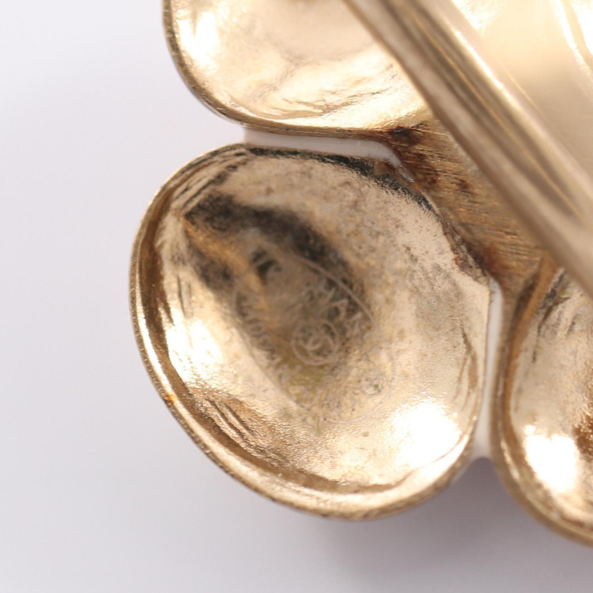 Chanel Gold White Gold Plating Band Ring (Pre-Owned)