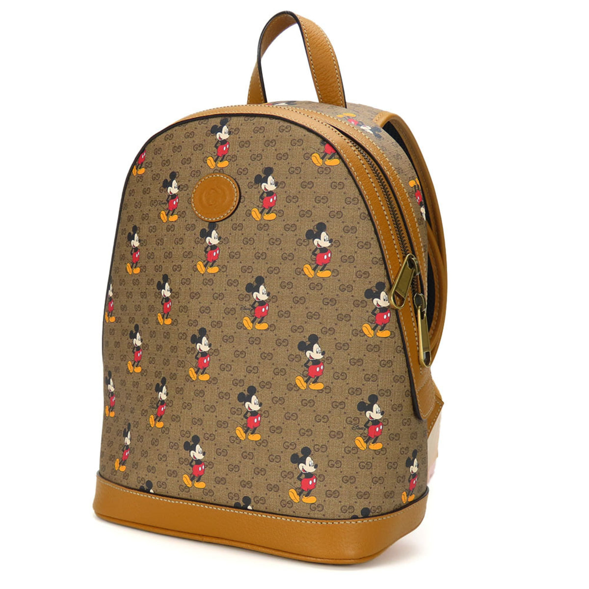 Gucci Brown Camel Gg Supreme Backpack (Pre-Owned)