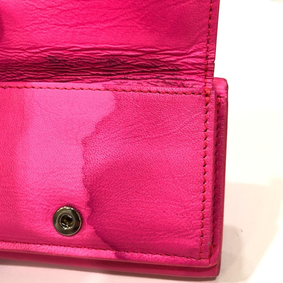 Balenciaga Pink Leather Wallet (Tri-Fold) (Pre-Owned)