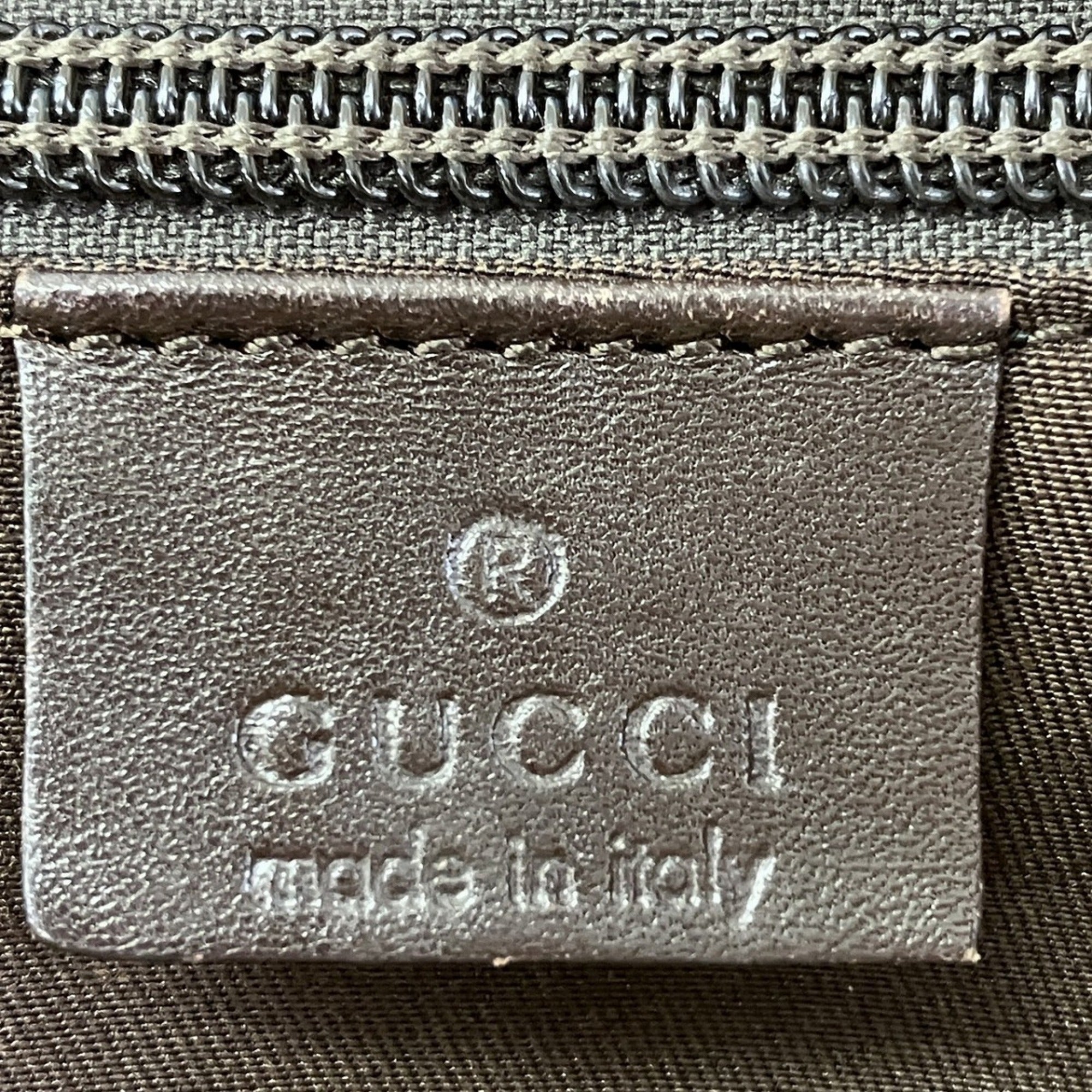 Gucci Gg Canvas Beige Brown Gg Canvas Leather Shoulder Bag (Pre-Owned)