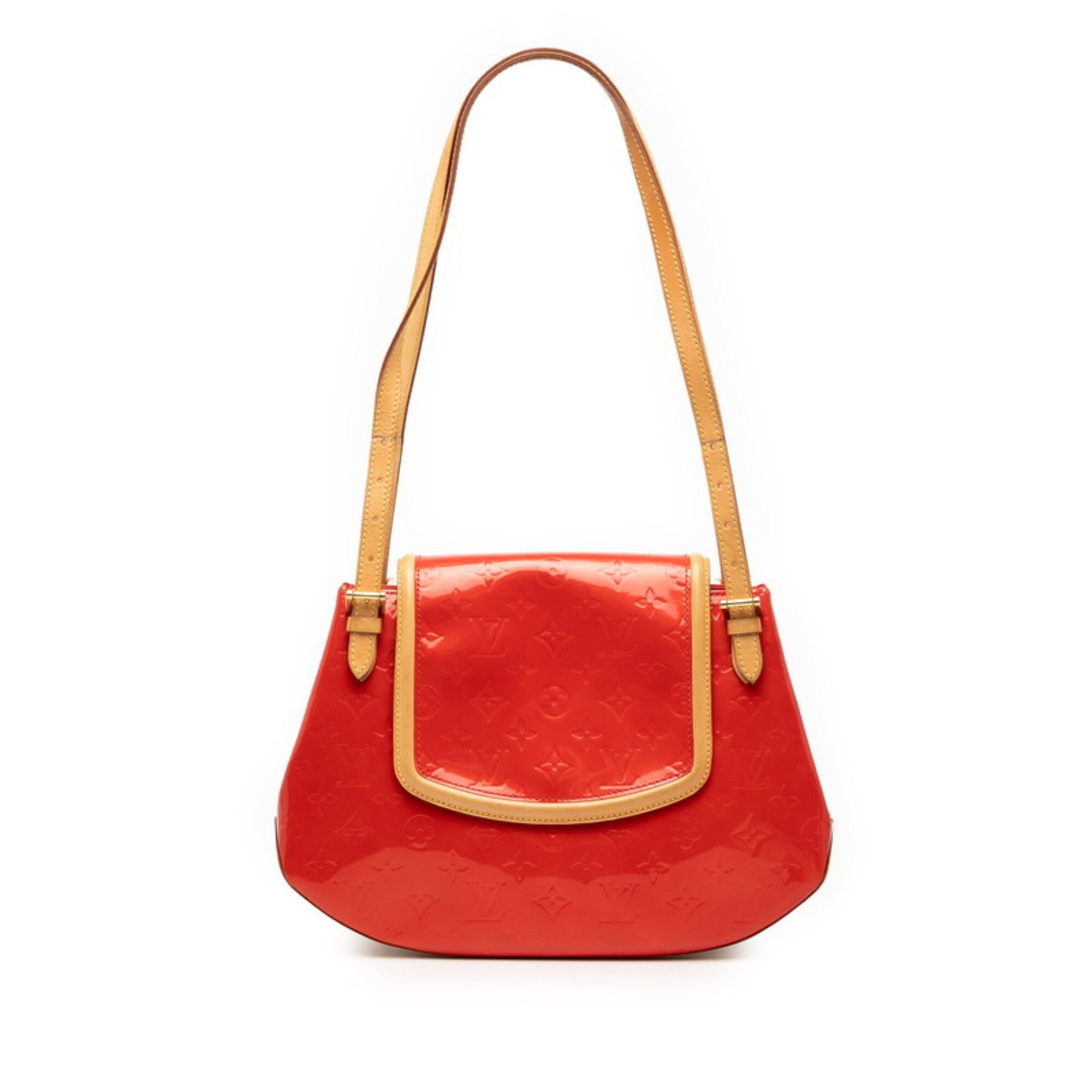 Louis Vuitton Red Color Rouge Patent Leather Shoulder Bag (Pre-Owned)