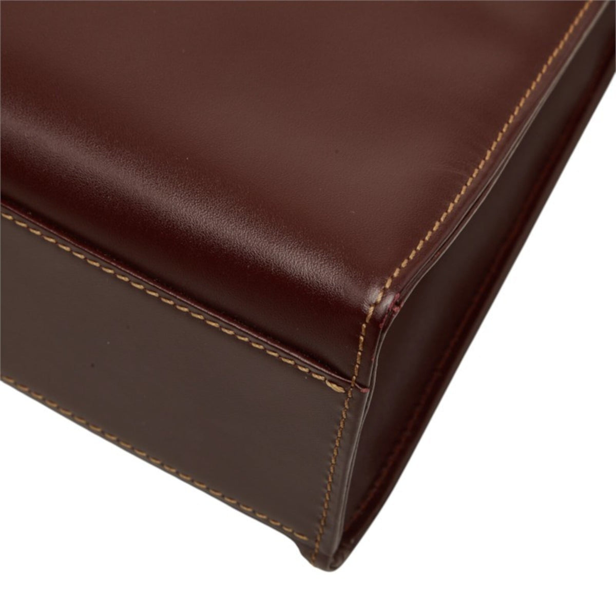 Cartier Must Wine Red Leather Handbag (Pre-Owned)
