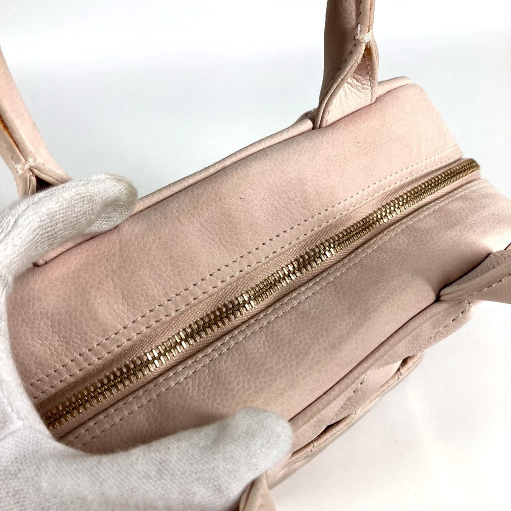 Chanel Matelasse Light Pink Leather Boston Bag Handbag (Pre-Owned)