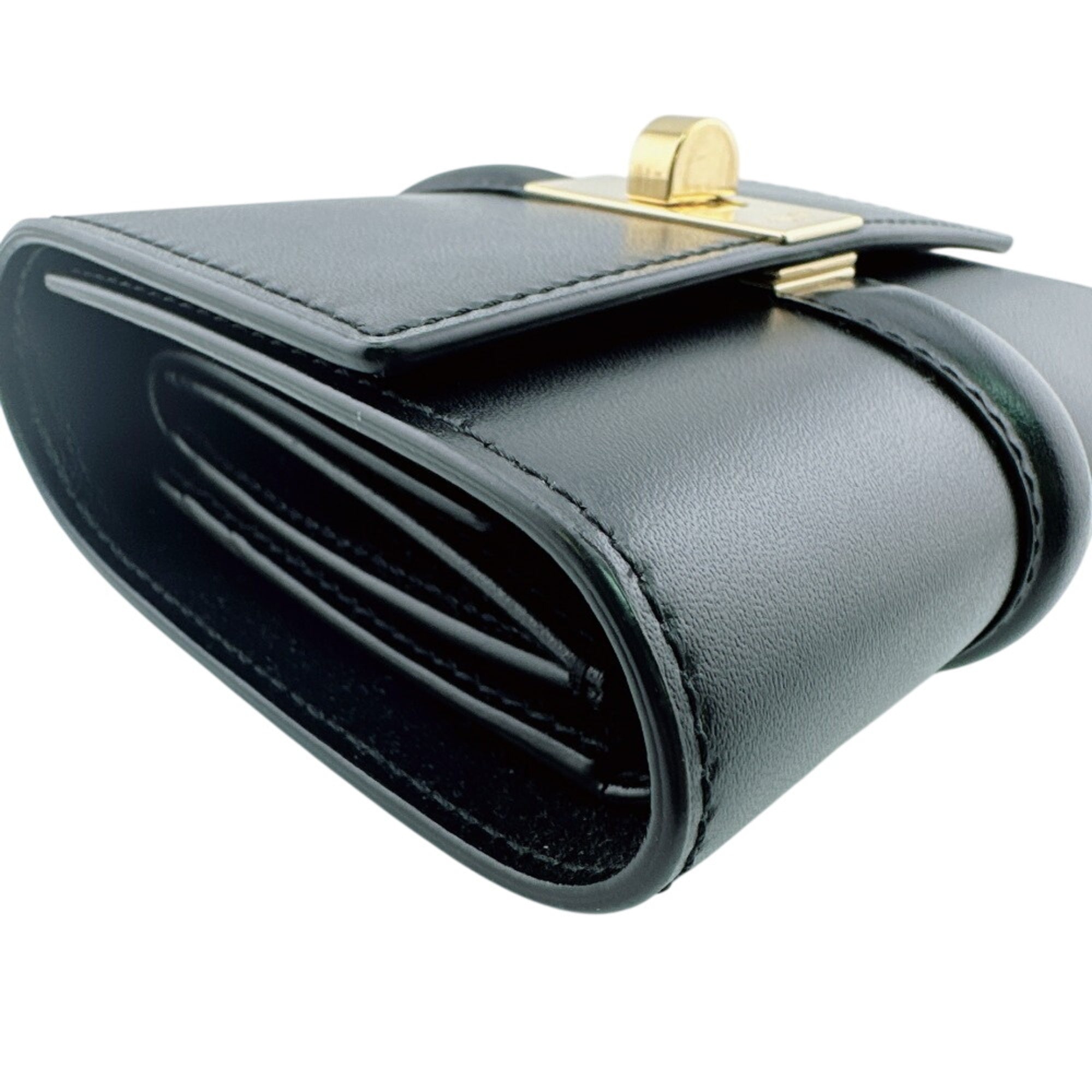 Celine Black Leather Wallet (Tri-Fold) (Pre-Owned)