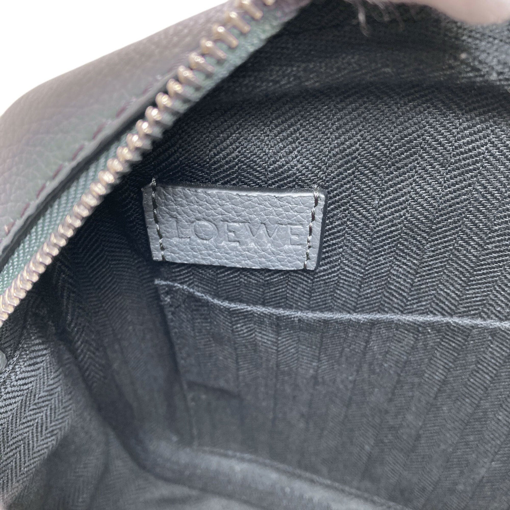 Loewe Gray Leather Messenger Bag Shoulder Bag (Pre-Owned)