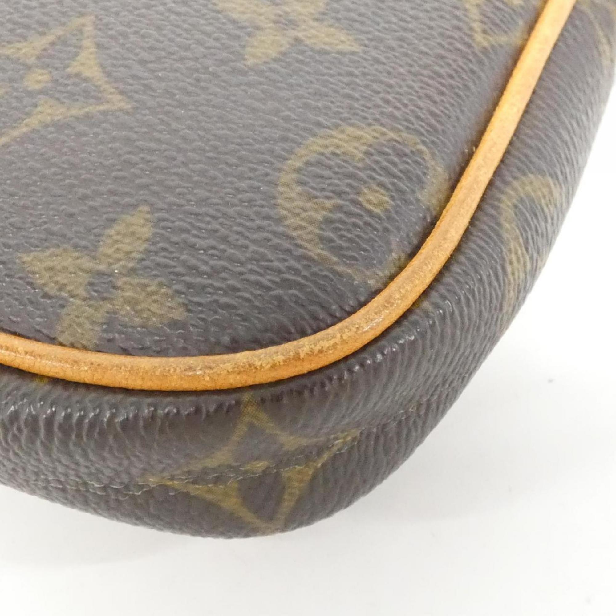 Louis Vuitton Marron Coated Canvas Pochette Shoulder Bag (Pre-Owned)