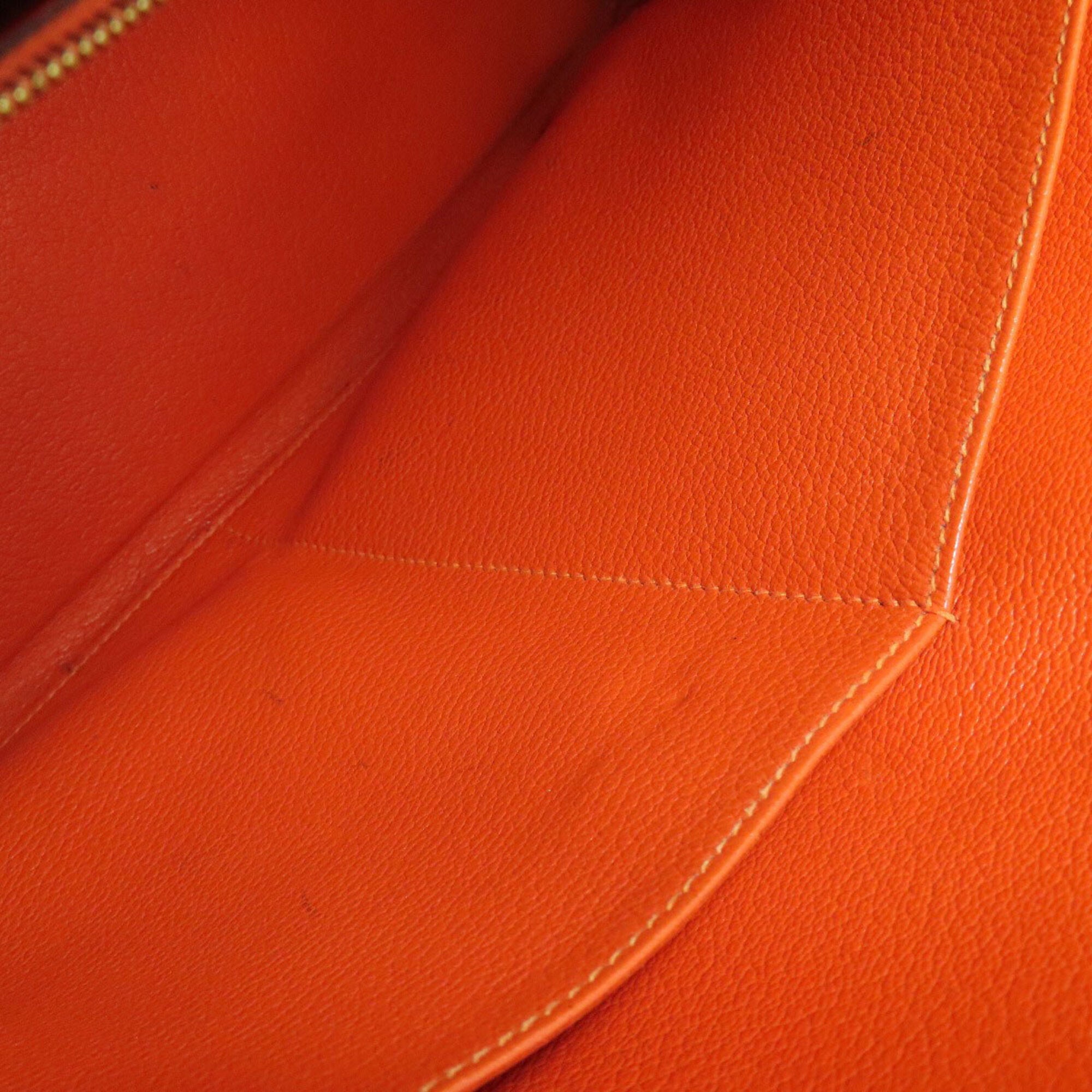 Hermes Brown Orange Epsom Leather Handbag (Pre-Owned)