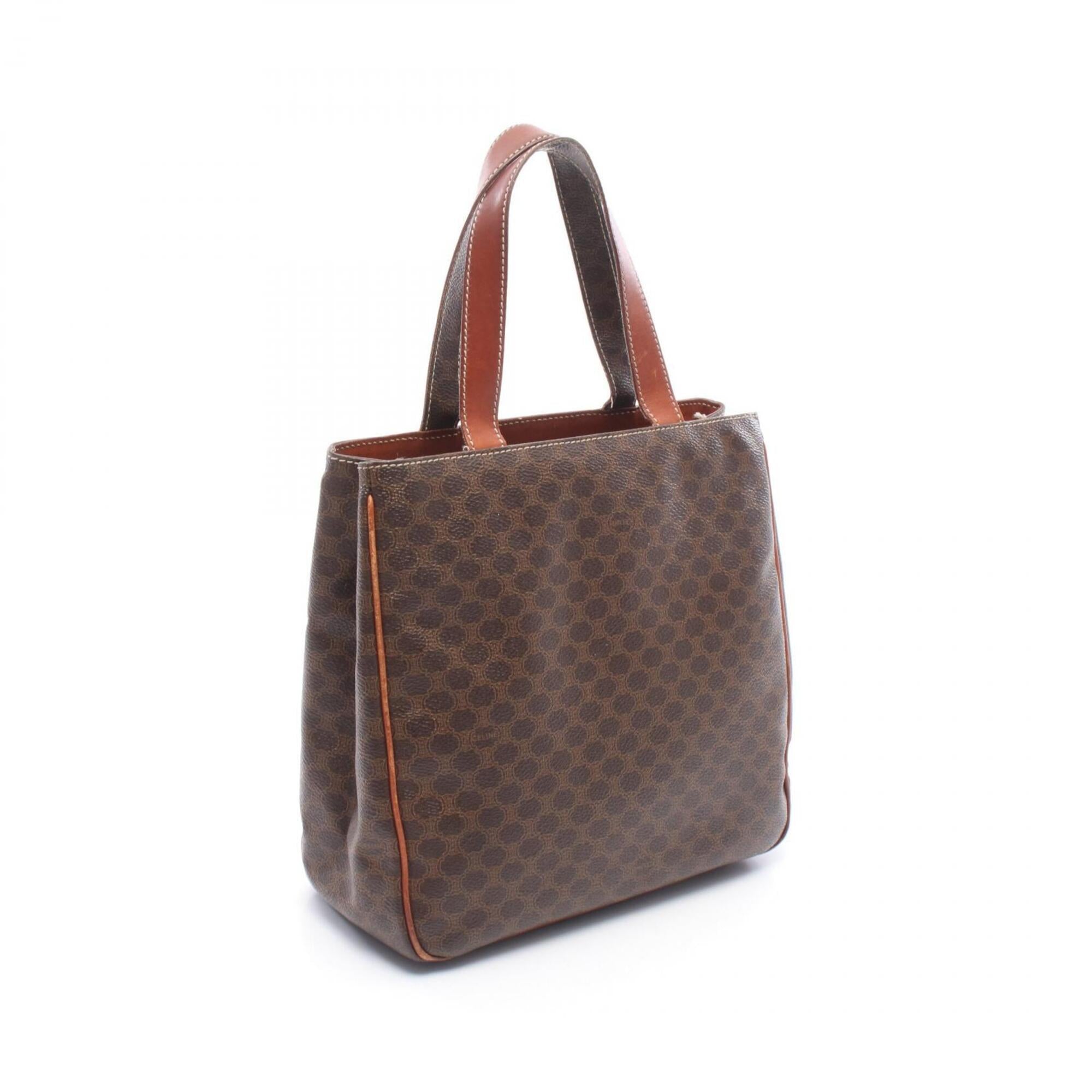 Celine Brown Coated Canvas Pvc Leather Handbag Tote Bag (Pre-Owned)