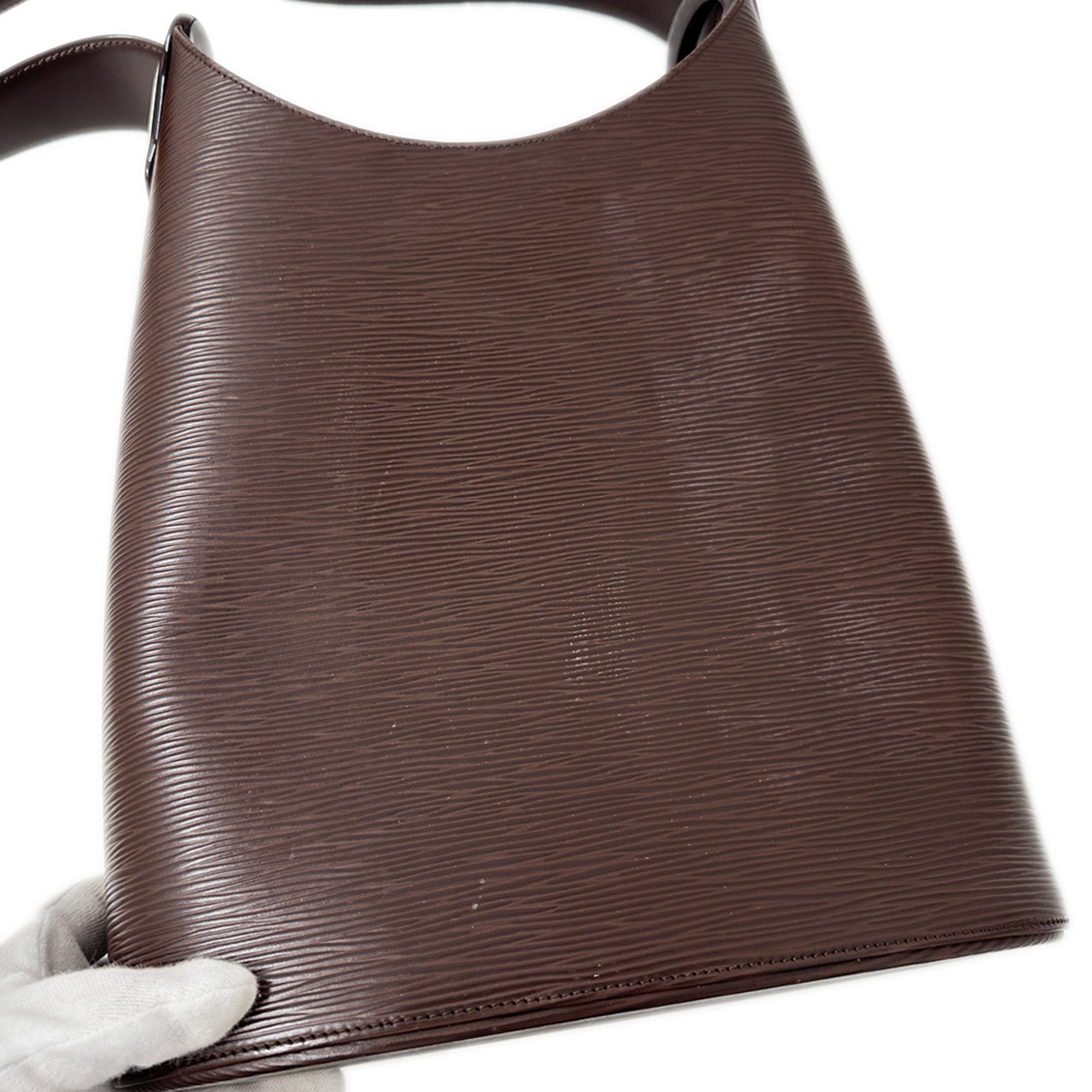 Louis Vuitton Brown Moka White Epi Leather Handbag Shoulder Bag (Pre-Owned)