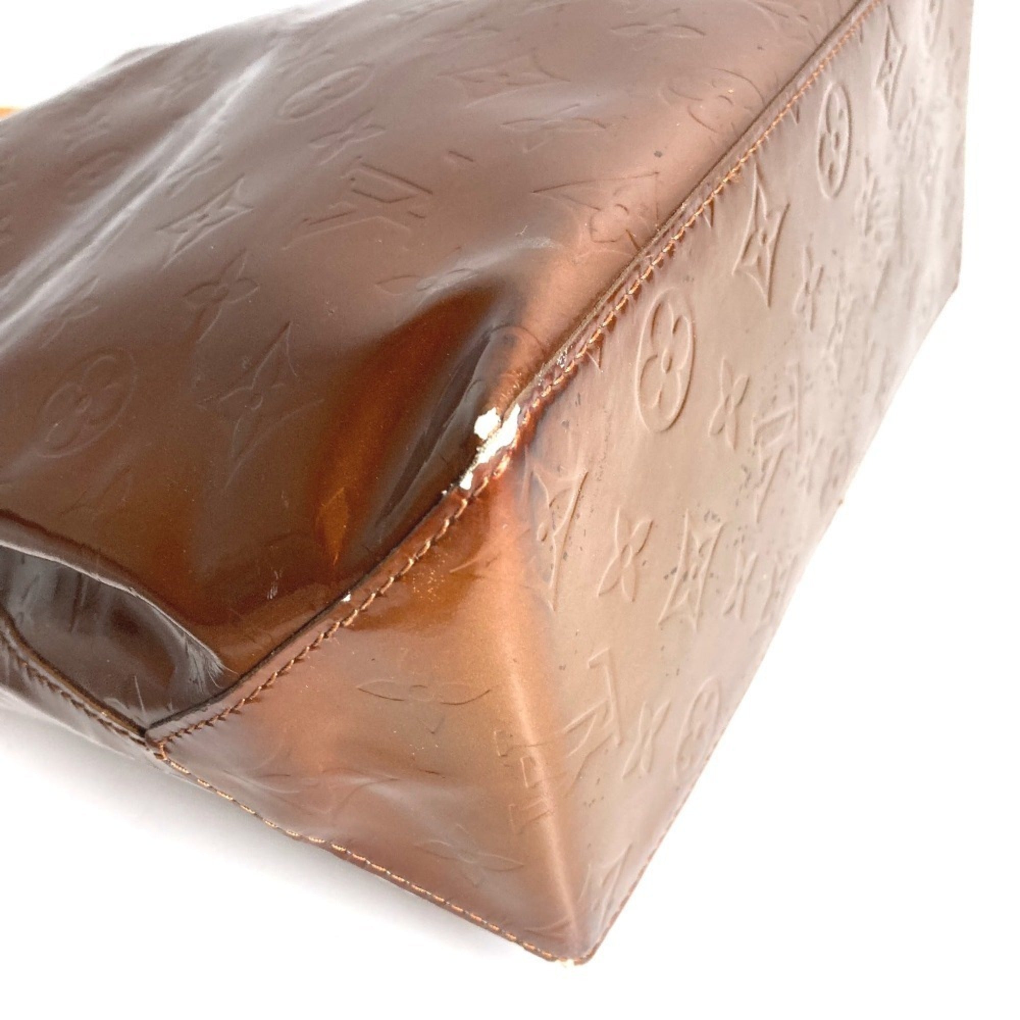 Louis Vuitton Bronze Brown Monogram Vernis Handbag Tote Bag (Pre-Owned)