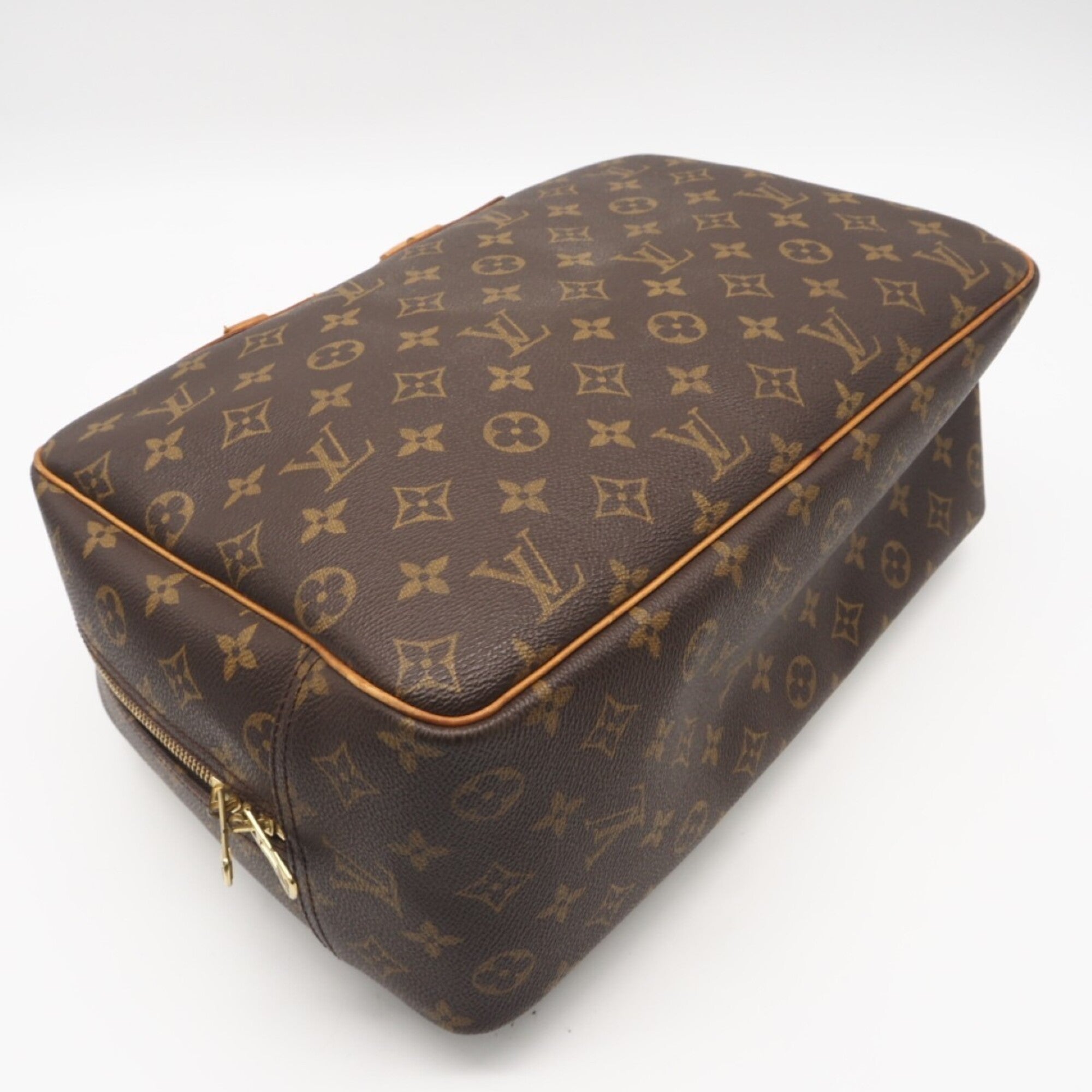 Louis Vuitton Monogram Black Coated Canvas Leather Handbag (Pre-Owned)