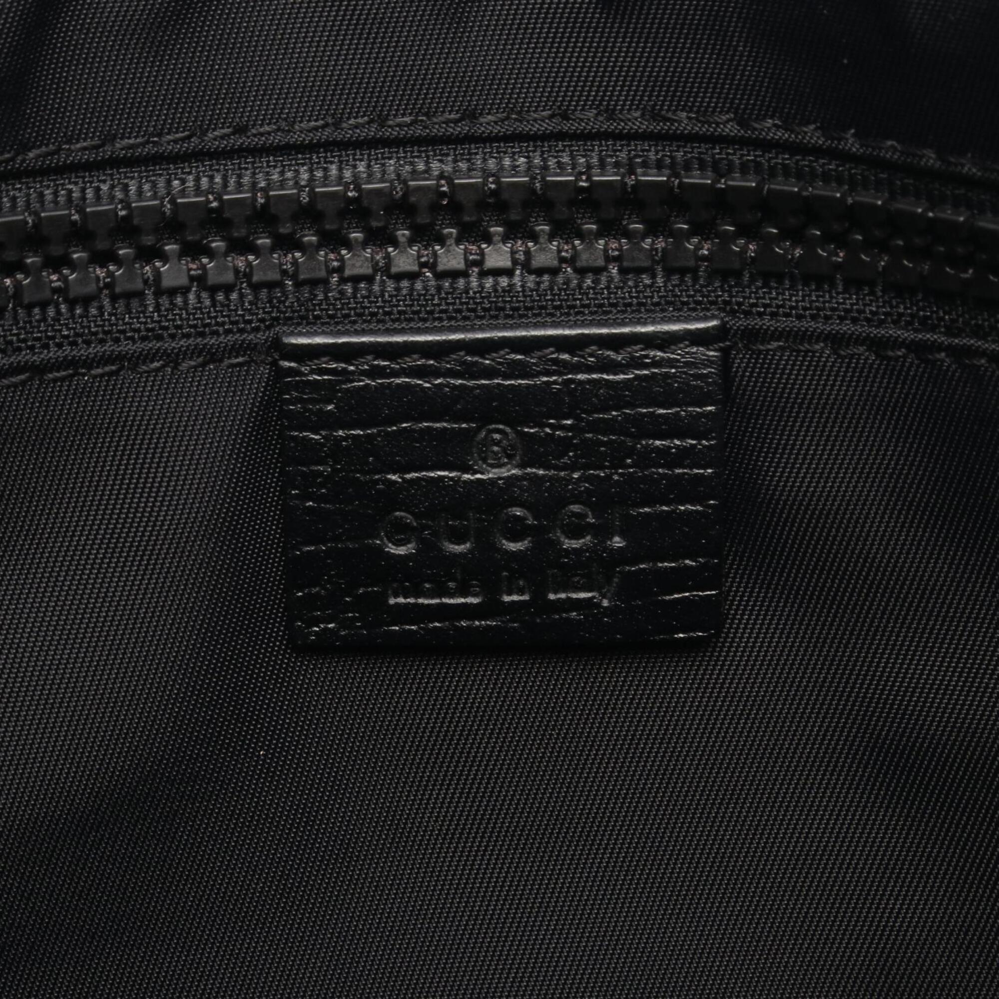 Gucci Black Gray Gg Supreme Leather Handbag Shoulder Bag (Pre-Owned)