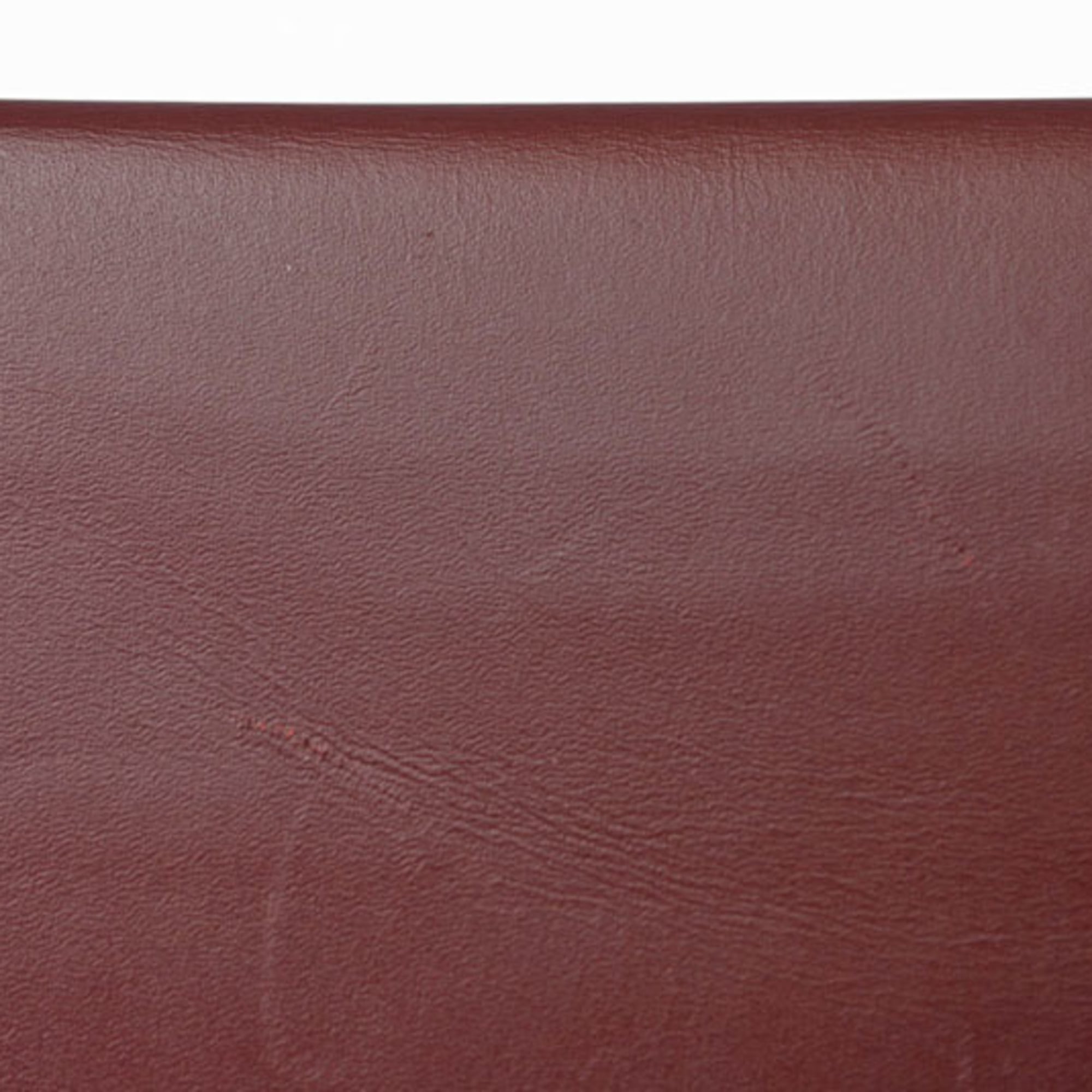 Cartier Must Bordeaux Leather Long Wallet (Bi-Fold) (Pre-Owned)