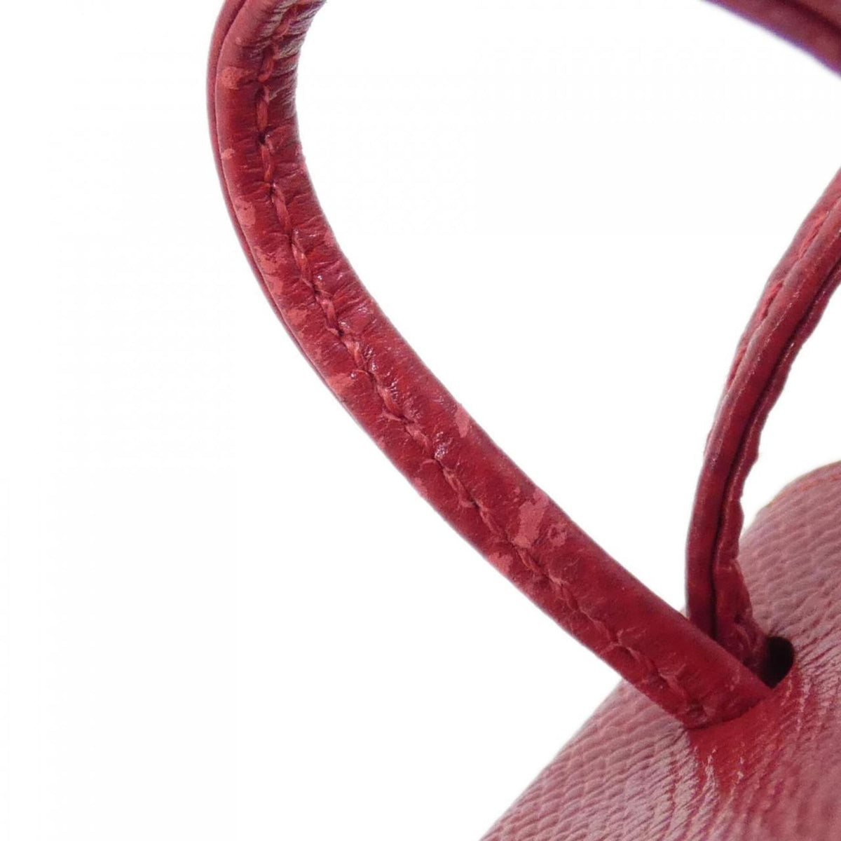 Hermes Rouge Vif Courchevel Leather Handbag Pouch (Pre-Owned)