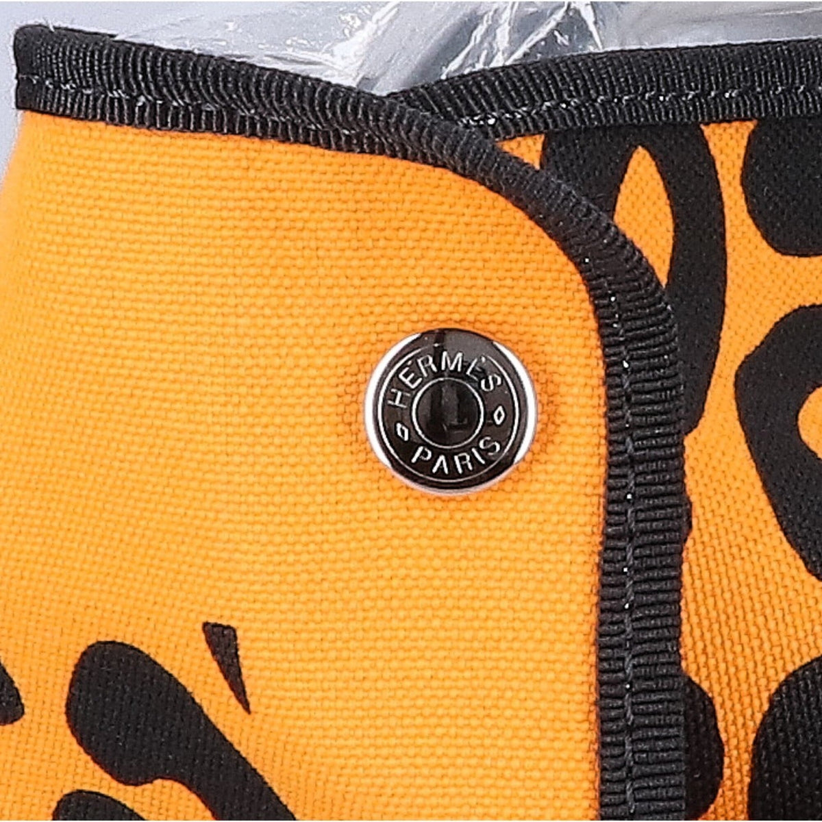 Hermes Orange Canvas Beach Bag Eco-Bag Tote Bag (Pre-Owned)