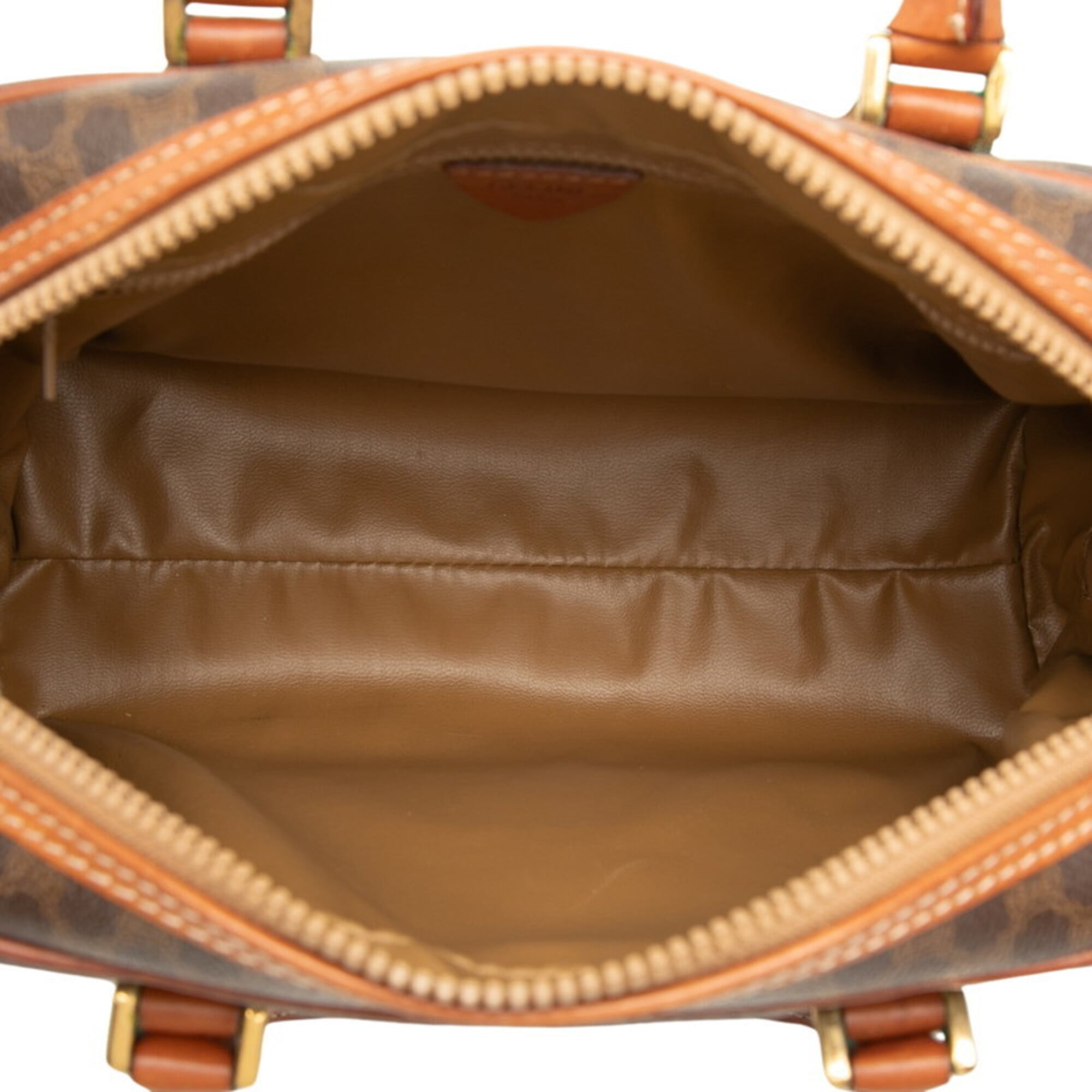 Celine Macadam Brown Pvc Leather Handbag (Pre-Owned)