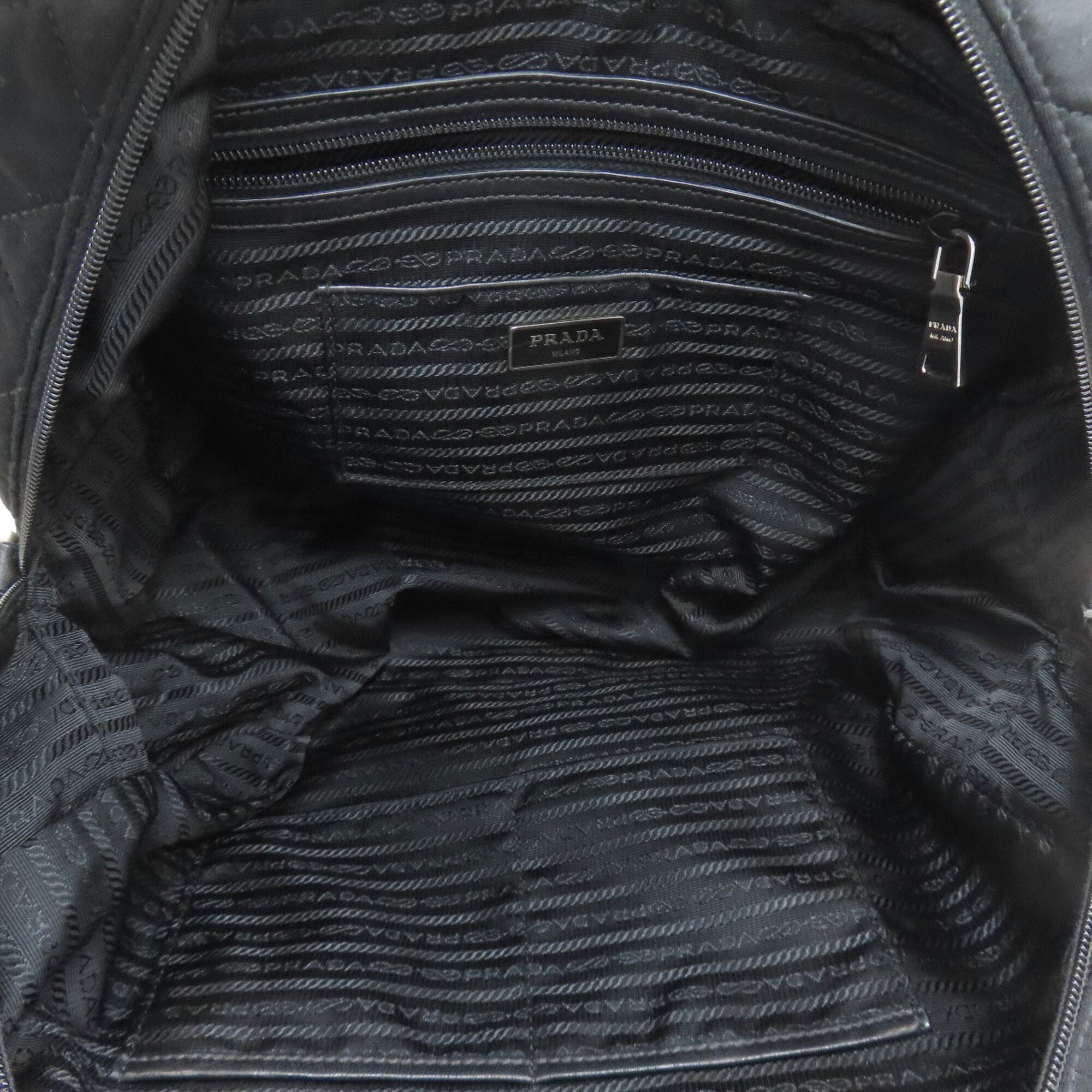 Prada Black Cotton Canvas Handbag (Pre-Owned)