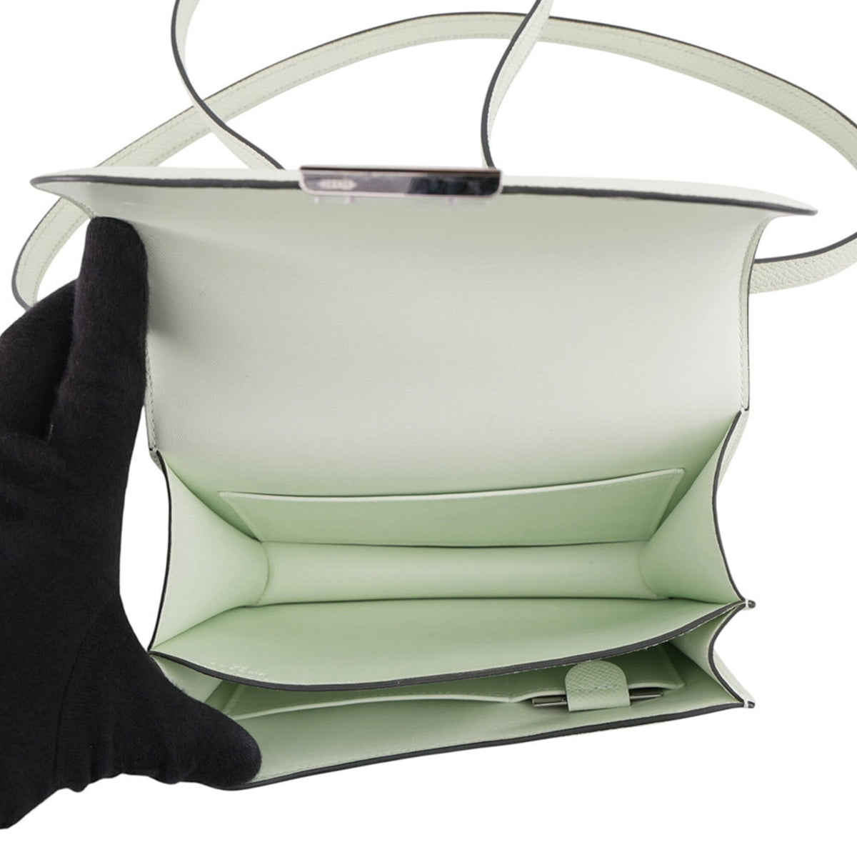 Hermes Light Green Vert Epsom Leather Handbag Shoulder Bag (Pre-Owned)
