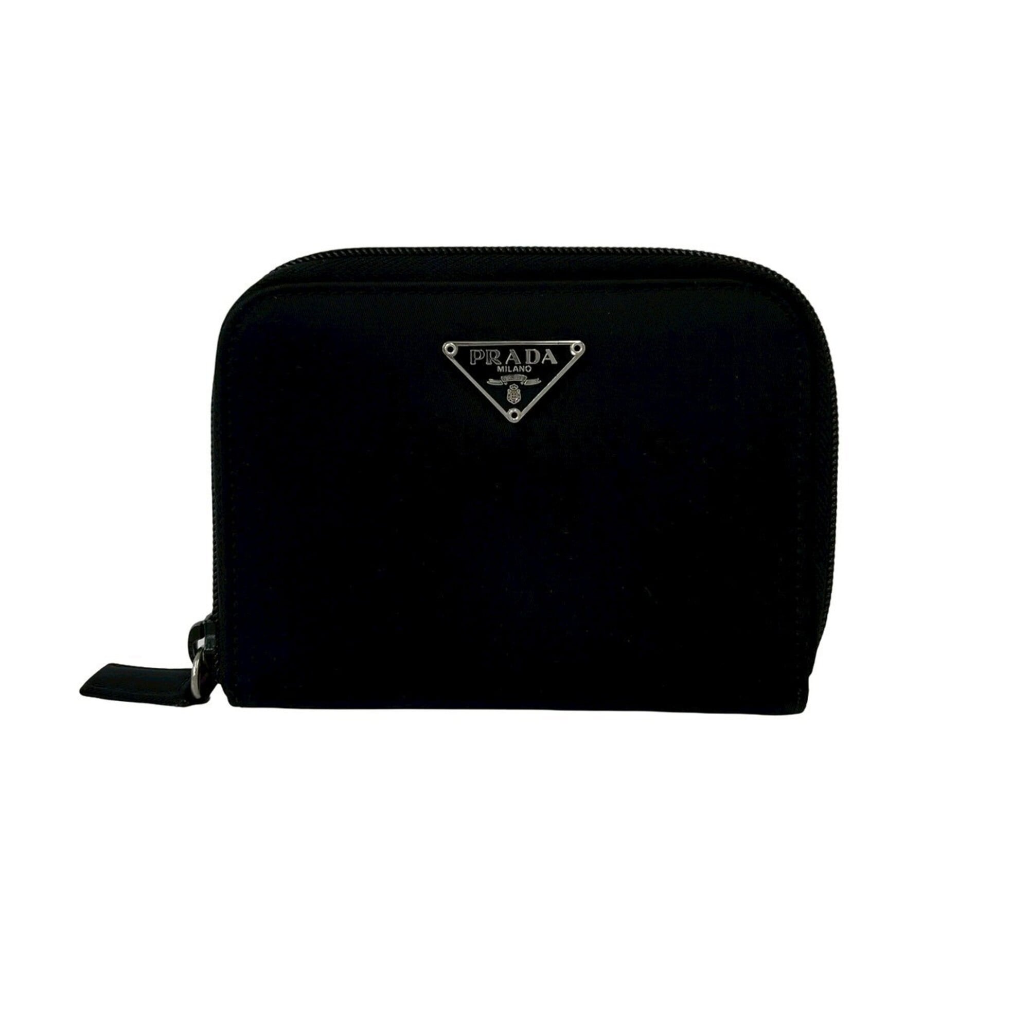 Prada Black Nylon Leather Wallet (Bi-Fold) (Pre-Owned)
