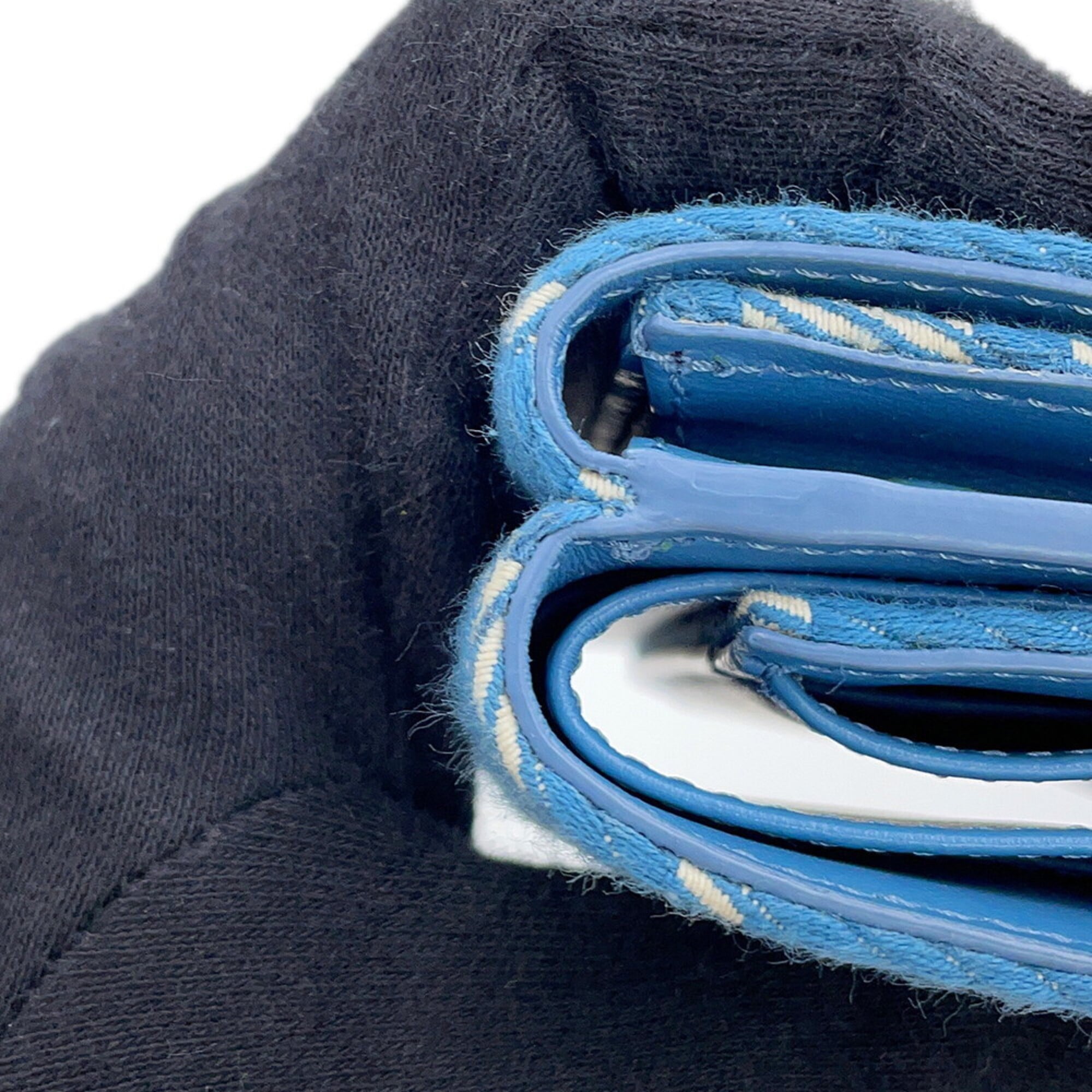 Fendi Blue Canvas Wallet (Tri-Fold) (Pre-Owned)