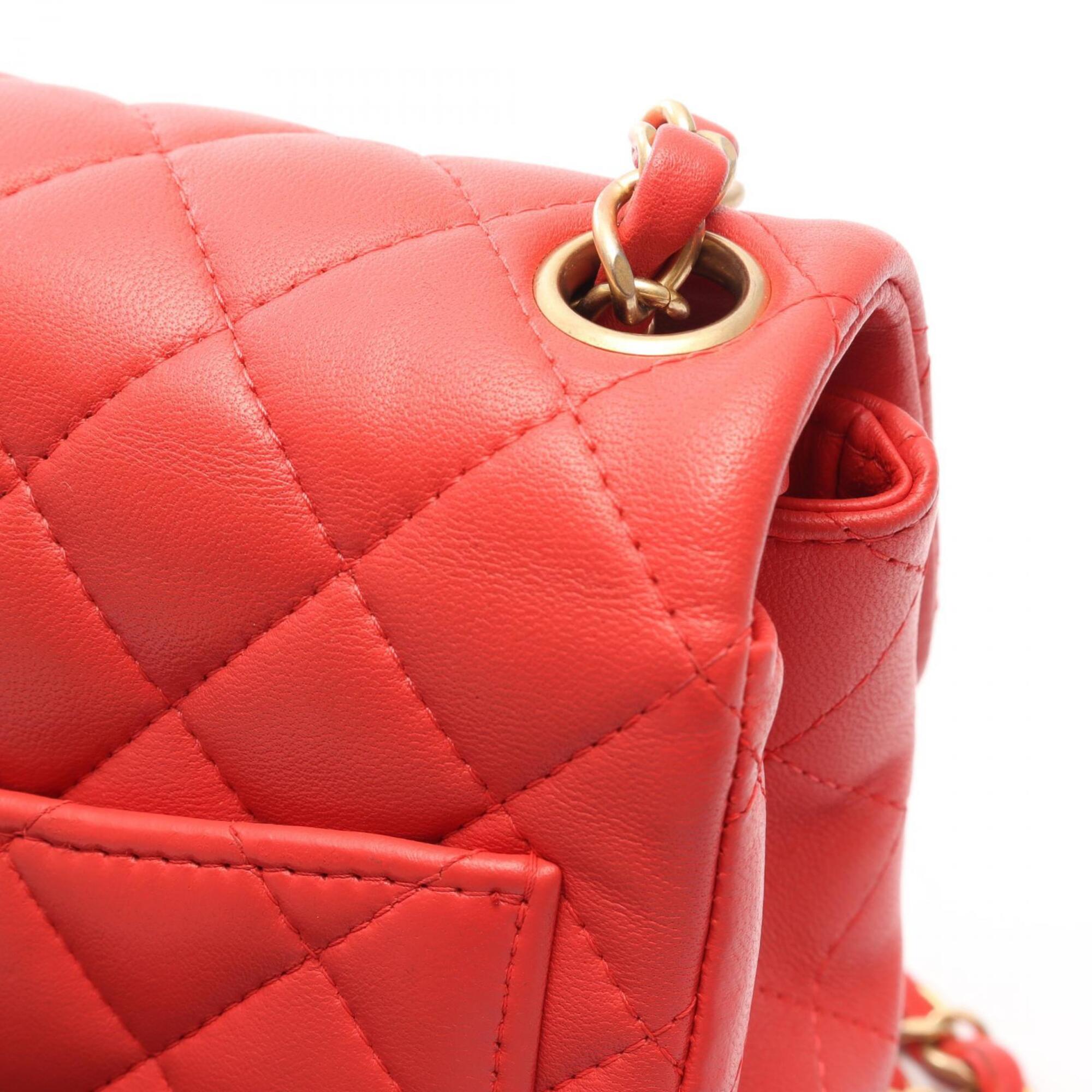 Chanel Pink Leather Handbag Shoulder Bag (Pre-Owned)