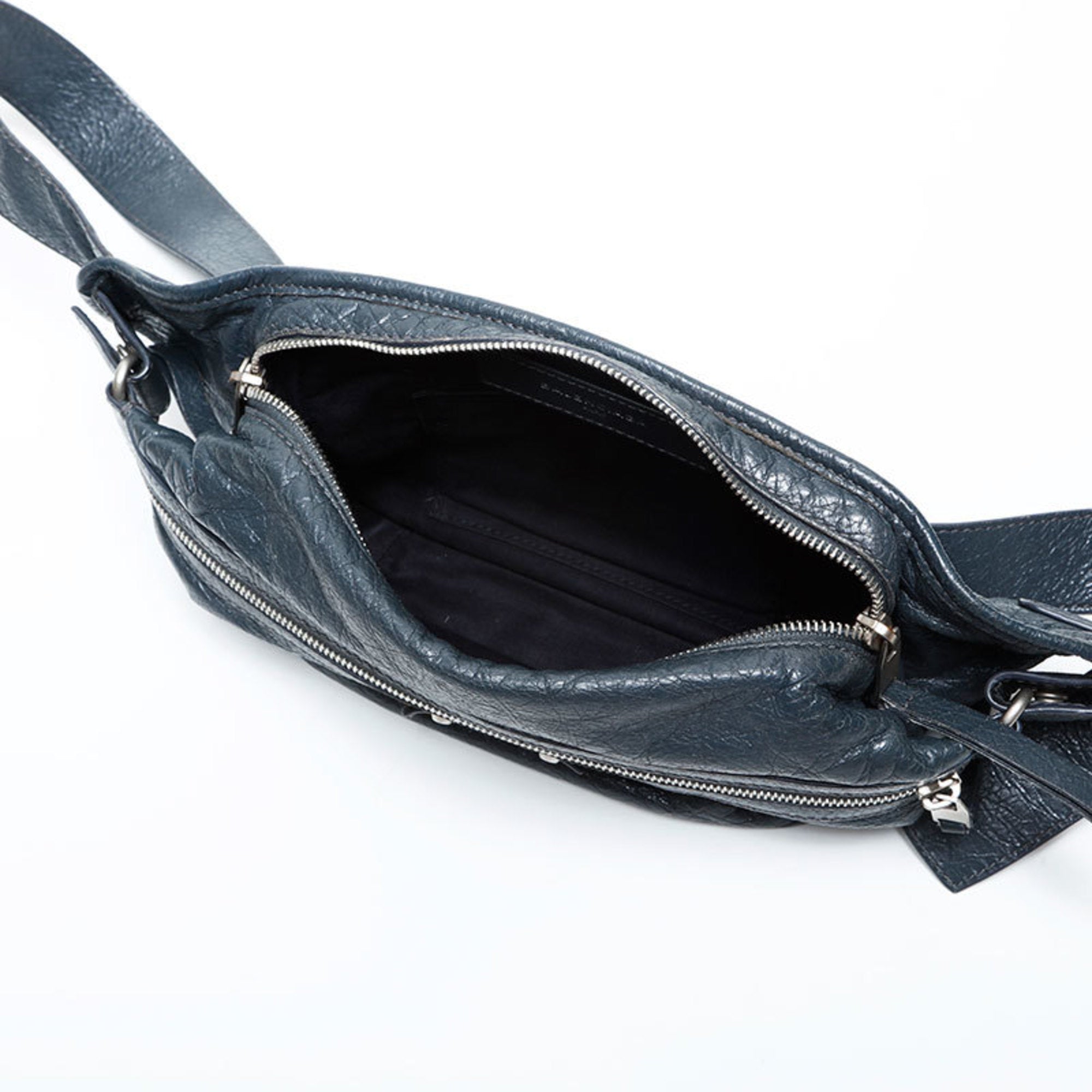 Balenciaga Gray Leather Fanny Pack (Pre-Owned)