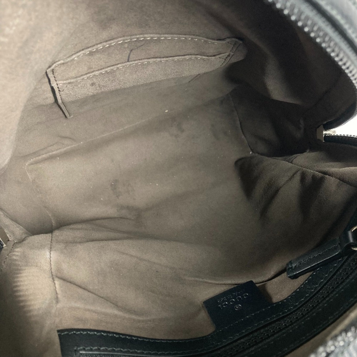 Gucci Beige Black Gg Supreme Backpack (Pre-Owned)