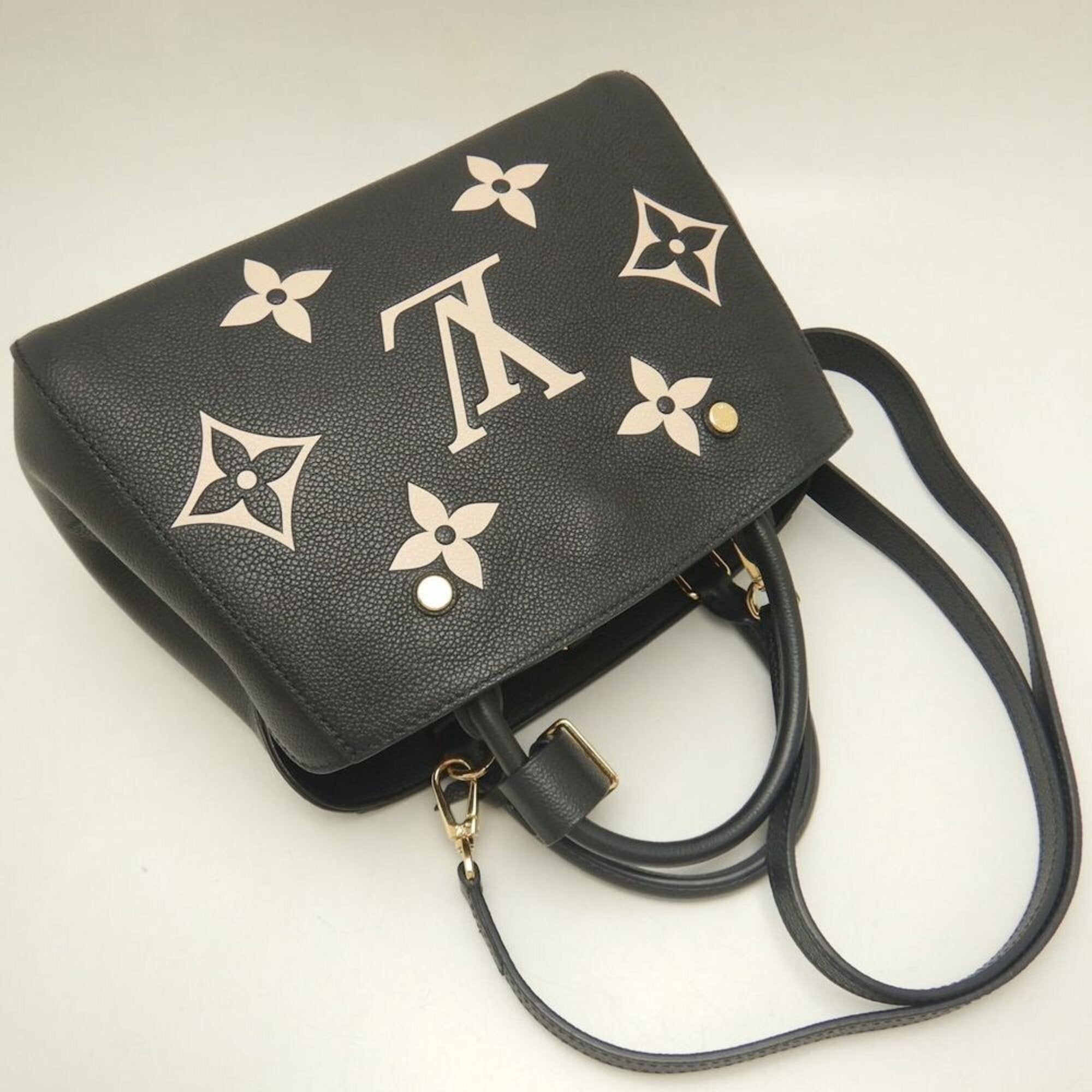 Louis Vuitton Monogram Noir Monogram Empreinte Handbag (Pre-Owned)
