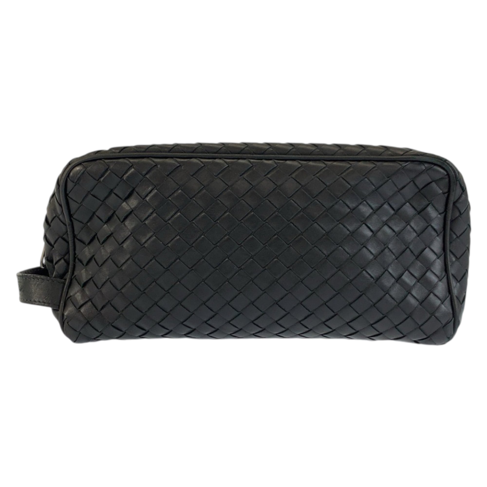Bottega Veneta Black Intrecciato Clutch Bag (Pre-Owned)