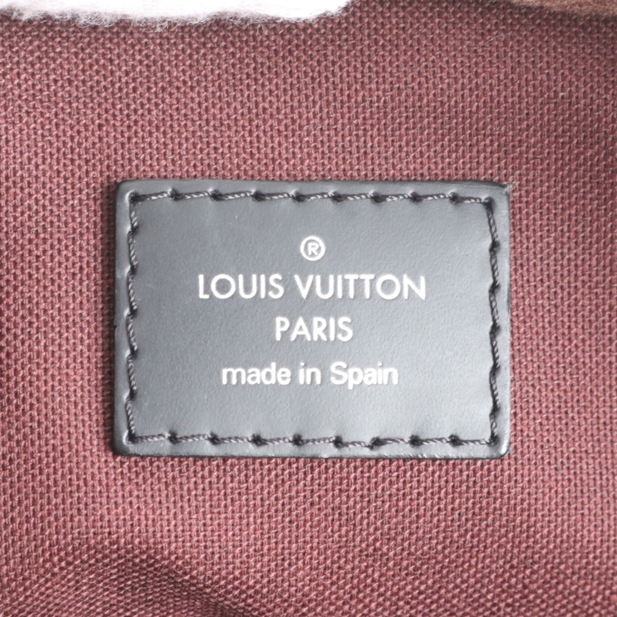 Louis Vuitton Black Brown Monogram Macassar Coated Canvas Leather Handbag (Pre-Owned)