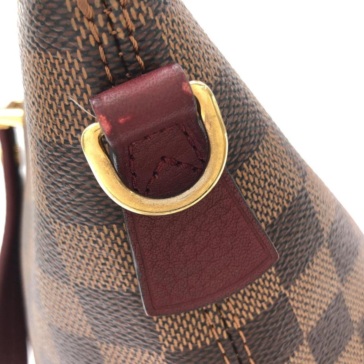 Louis Vuitton Ebene Fuchsia Coated Canvas Leather Handbag (Pre-Owned)