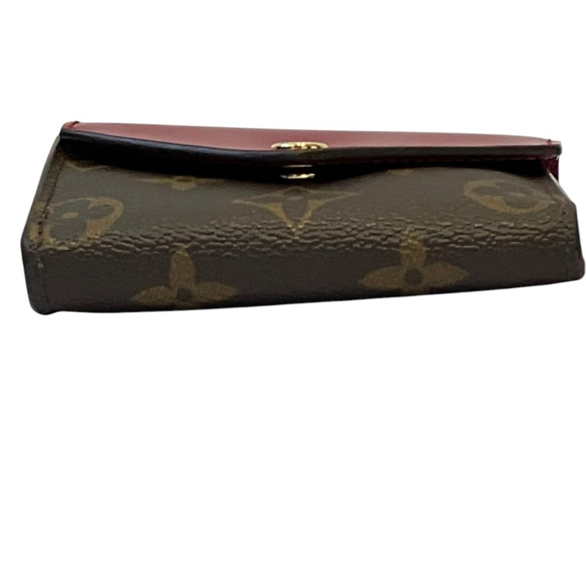 Louis Vuitton Brown Fuchsia Monogram Leather Wallet (Bi-Fold) (Pre-Owned)