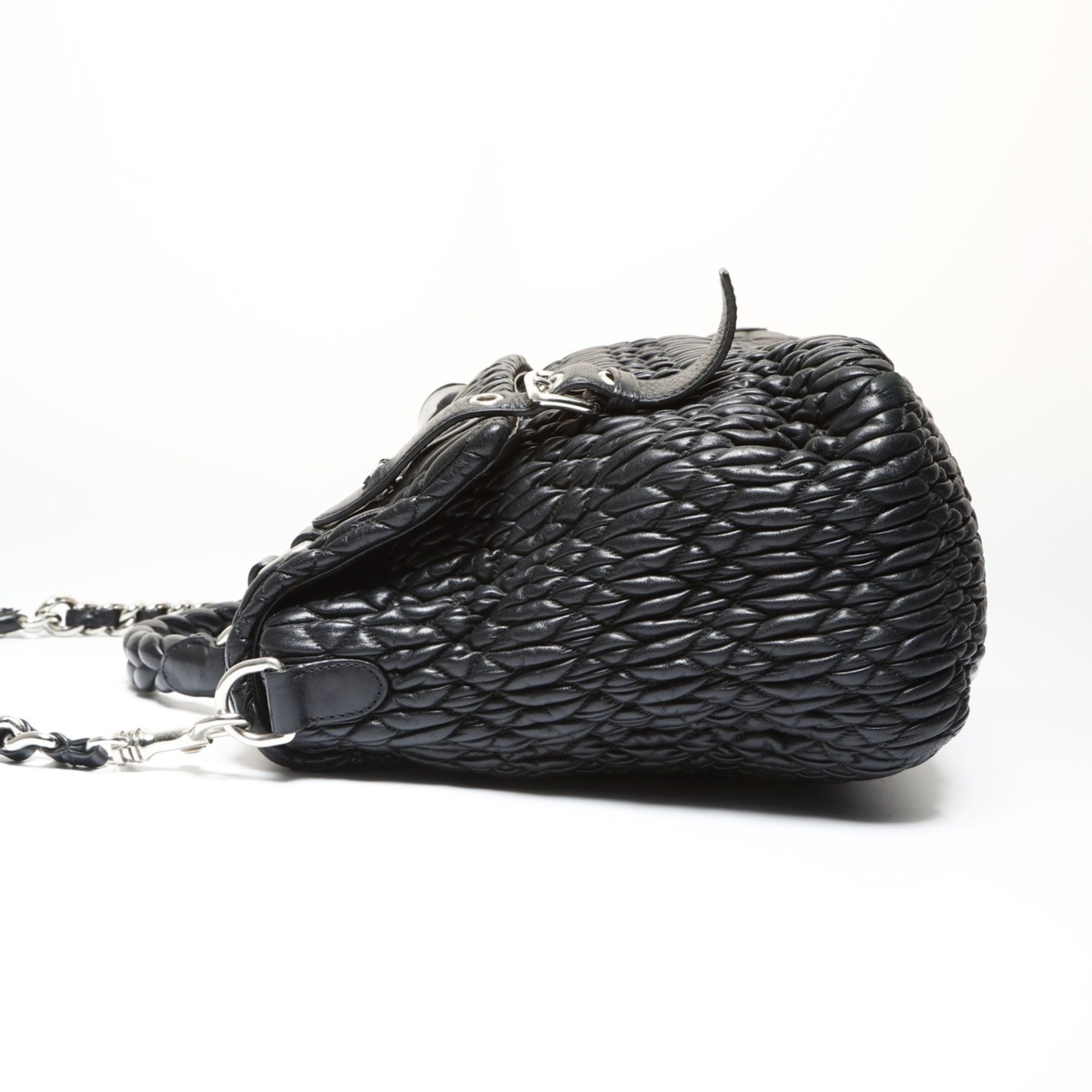 Miu Miu Matelasse Black Shoulder Bag (Pre-Owned)