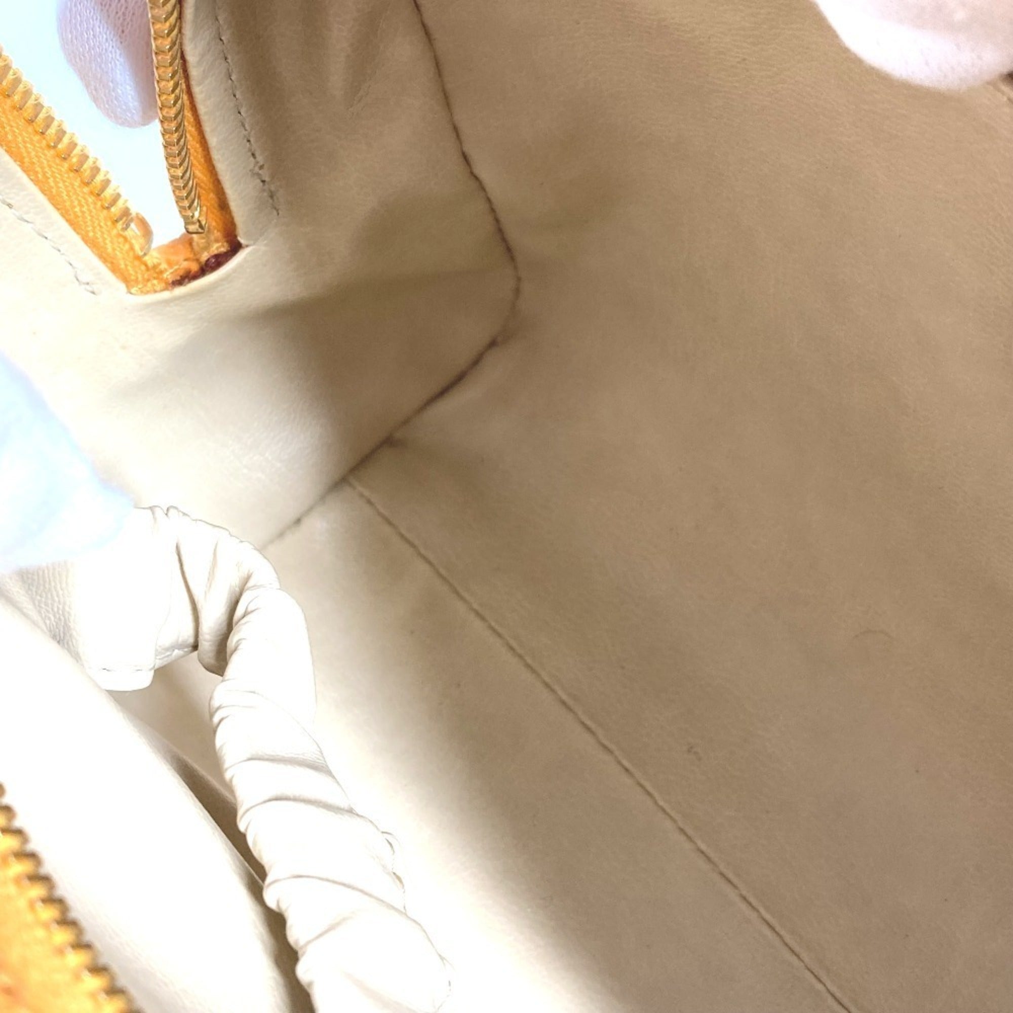 Chanel Orange Yellow Grained Calfskin Pouch (Pre-Owned)