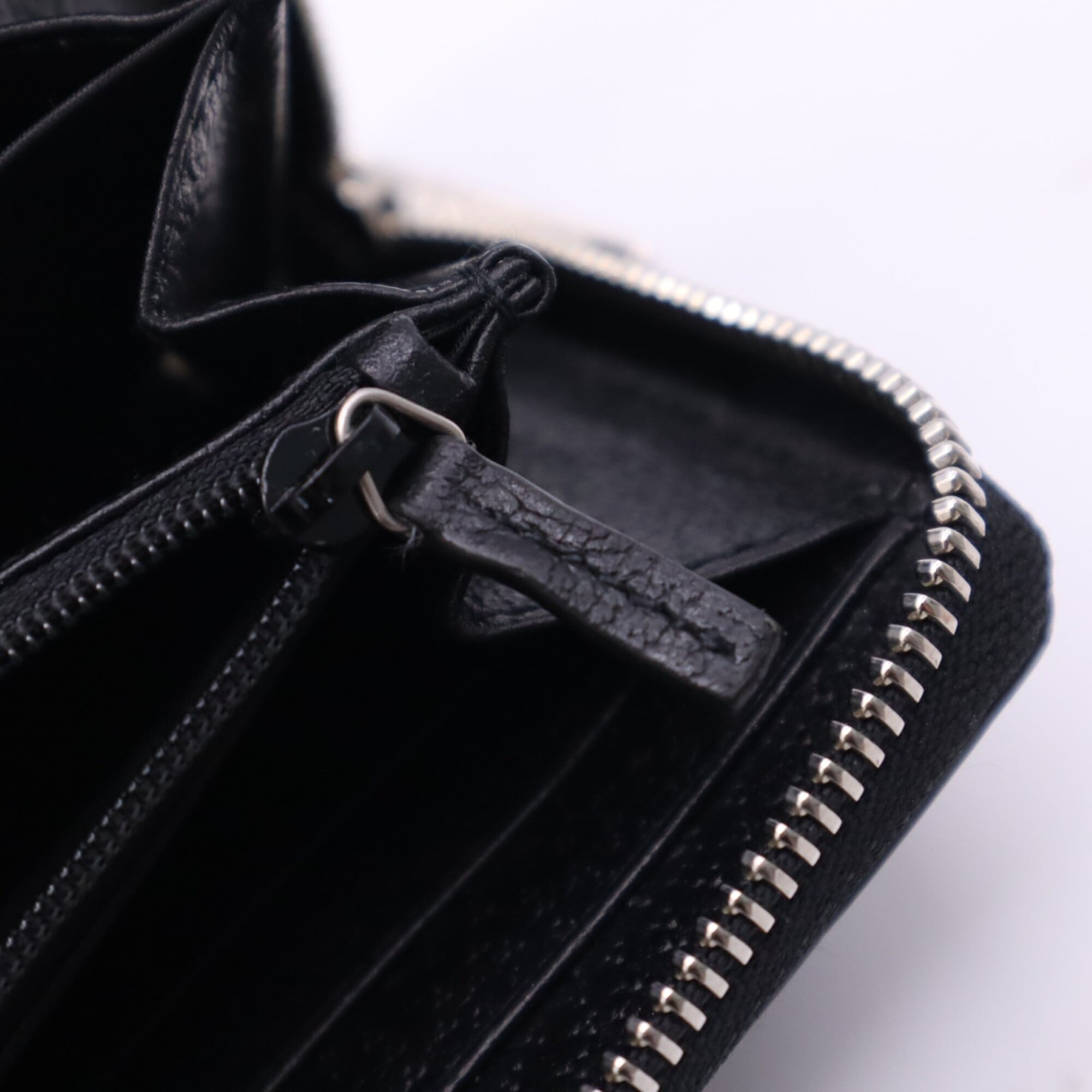 Gucci Gold Black Canvas Leather Long Wallet (Bi-Fold) (Pre-Owned)