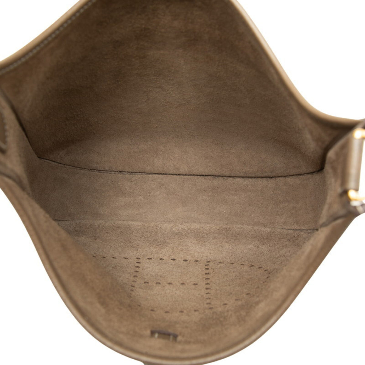 Hermes Etoupe Gray Taurillon Clemence Leather Shoulder Bag (Pre-Owned)