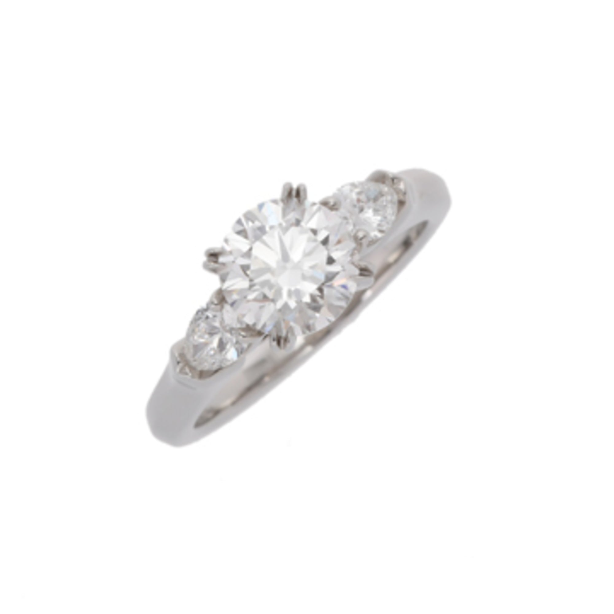 Harry Winston Silver Platinum Band Ring (Pre-Owned)