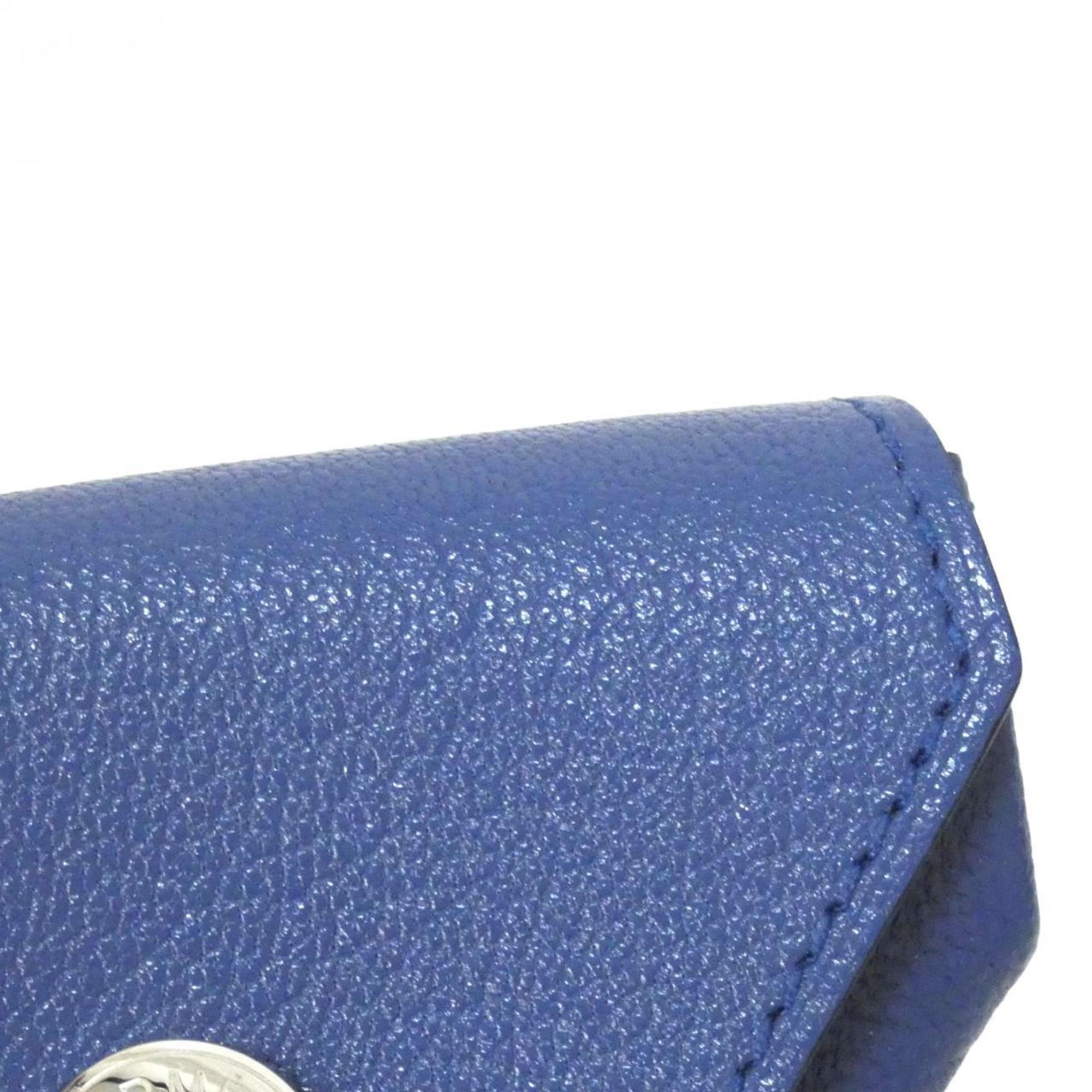 Hermes Blue Agate Chevre Leather Coin Purse/Coin Case (Pre-Owned)