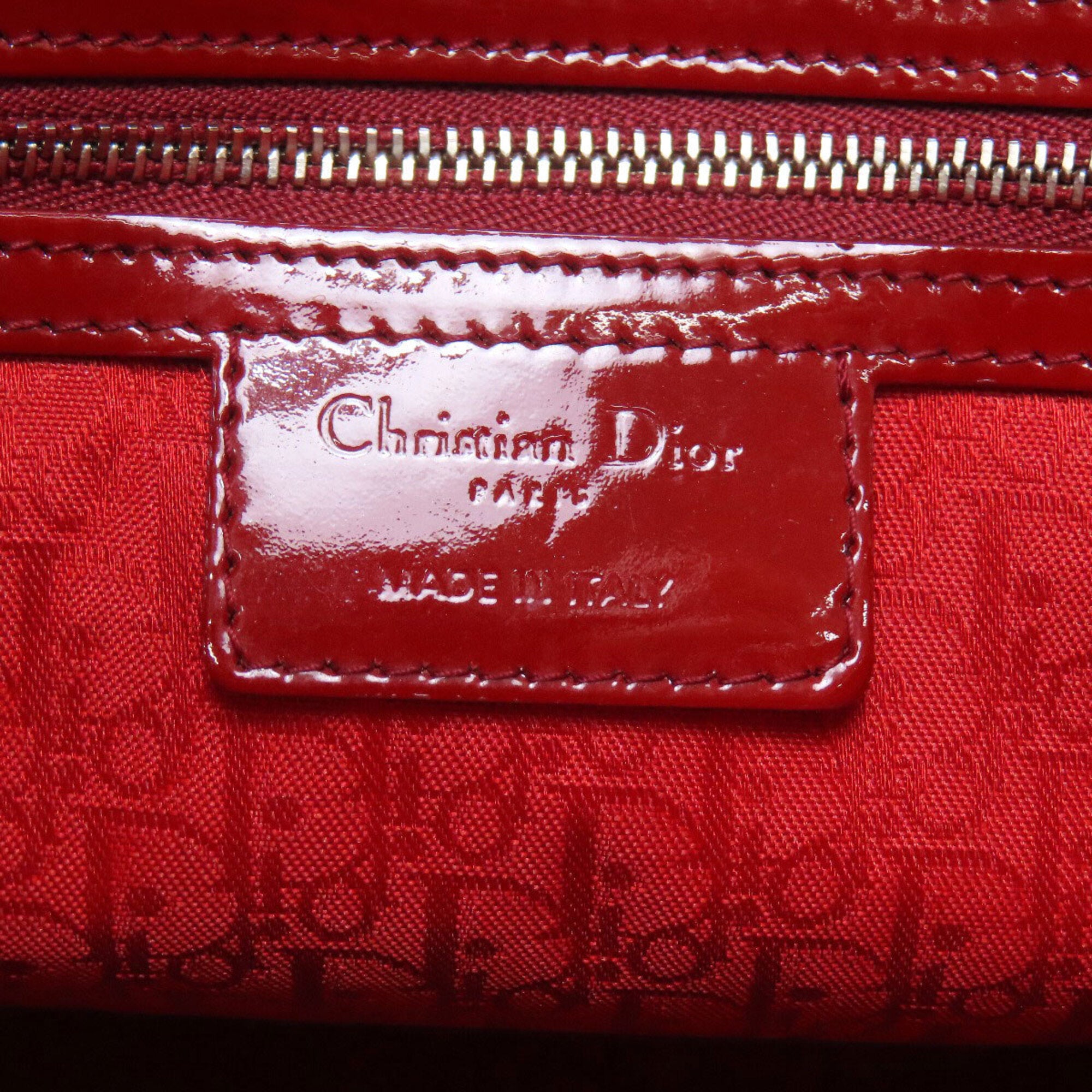 Christian Dior Lady Dior Red Color Leather Handbag (Pre-Owned)
