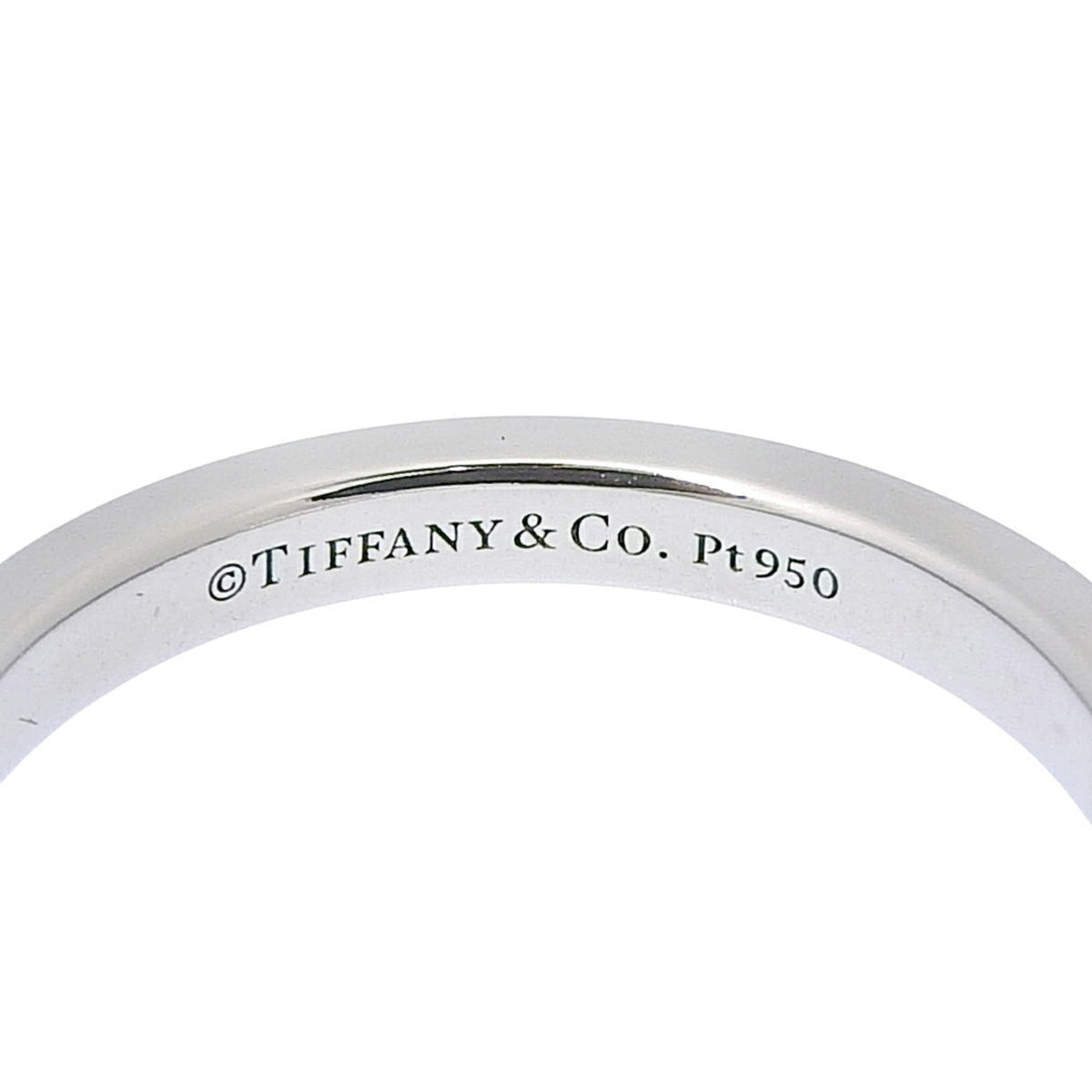 Tiffany Platinum Platinum 950 Band Ring (Pre-Owned)