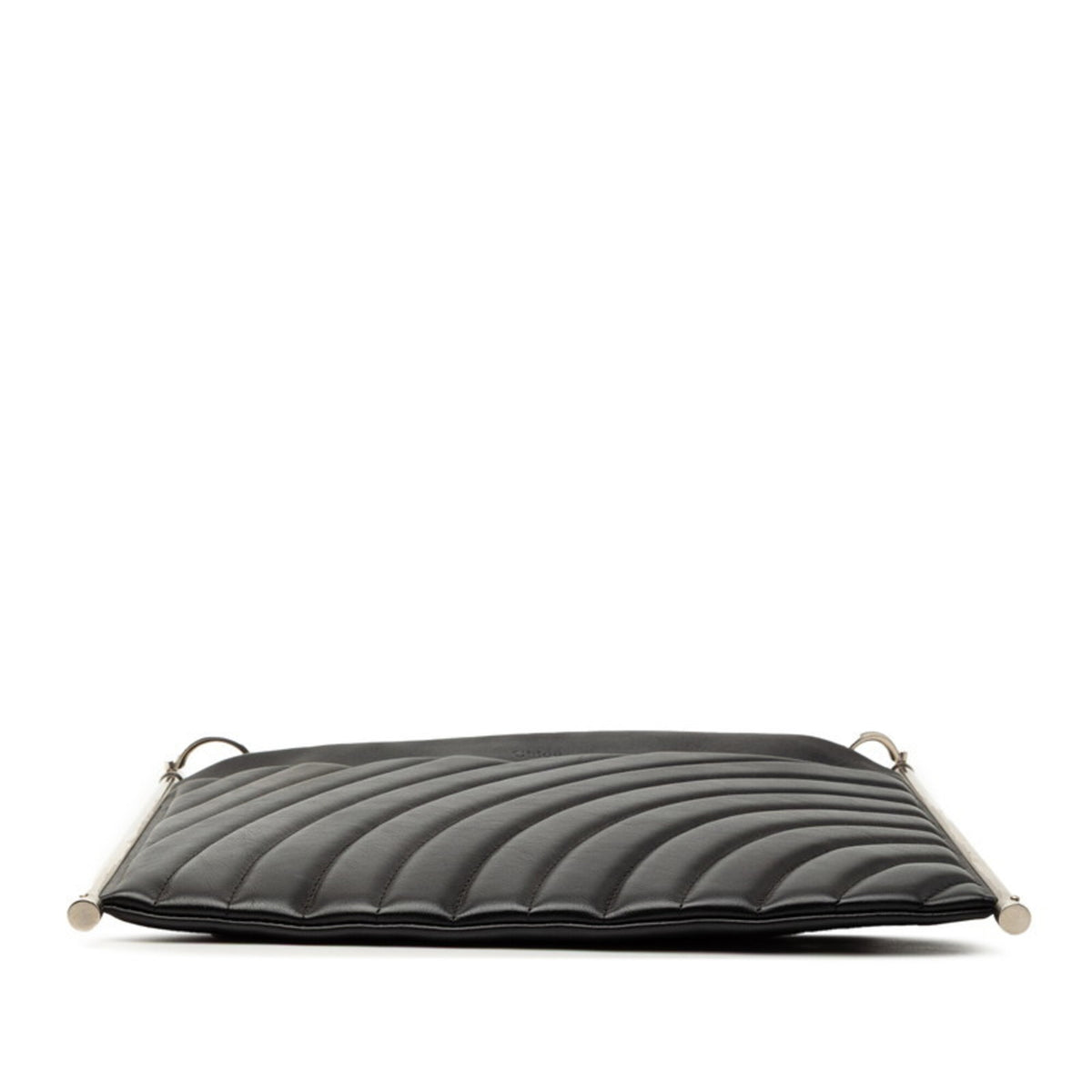 Chloé Black Leather Metal Handbag Shoulder Bag (Pre-Owned)