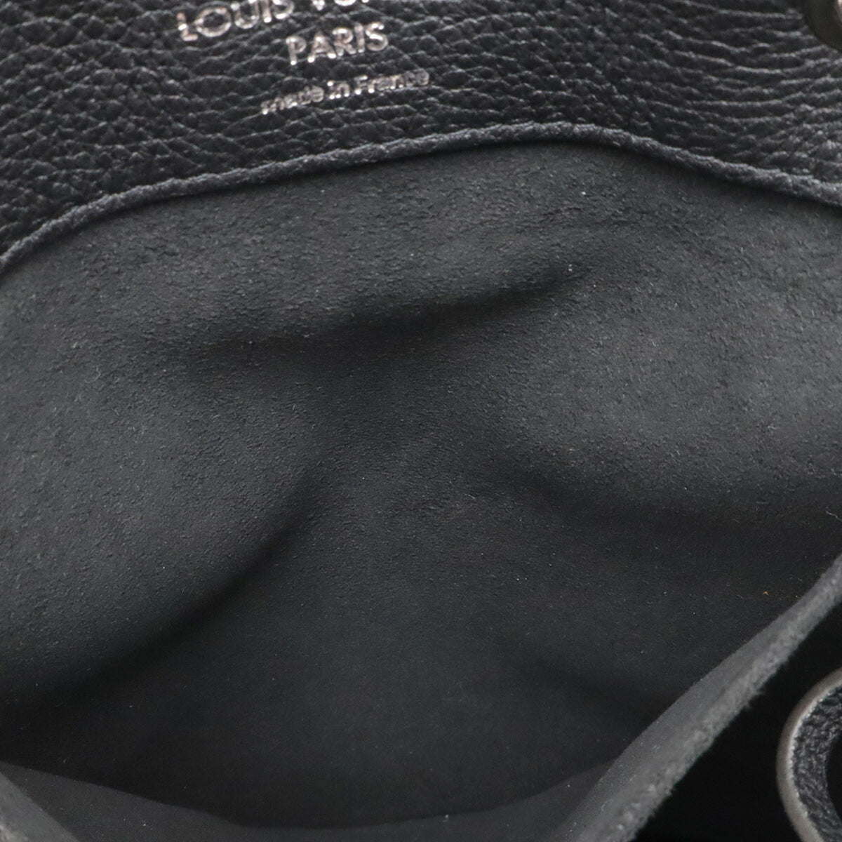 Louis Vuitton Black Noir Leather Backpack (Pre-Owned)
