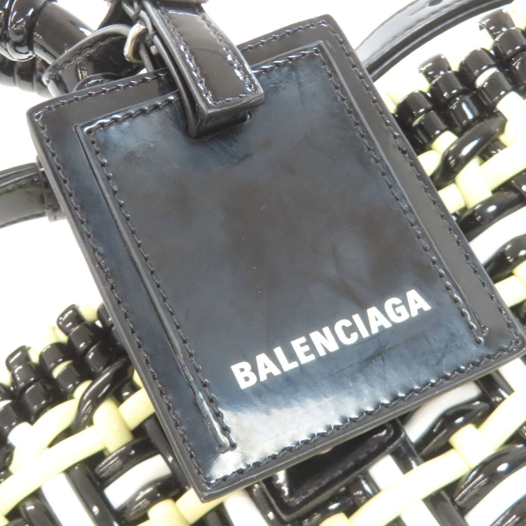 Balenciaga Black Yellow Leather Handbag (Pre-Owned)