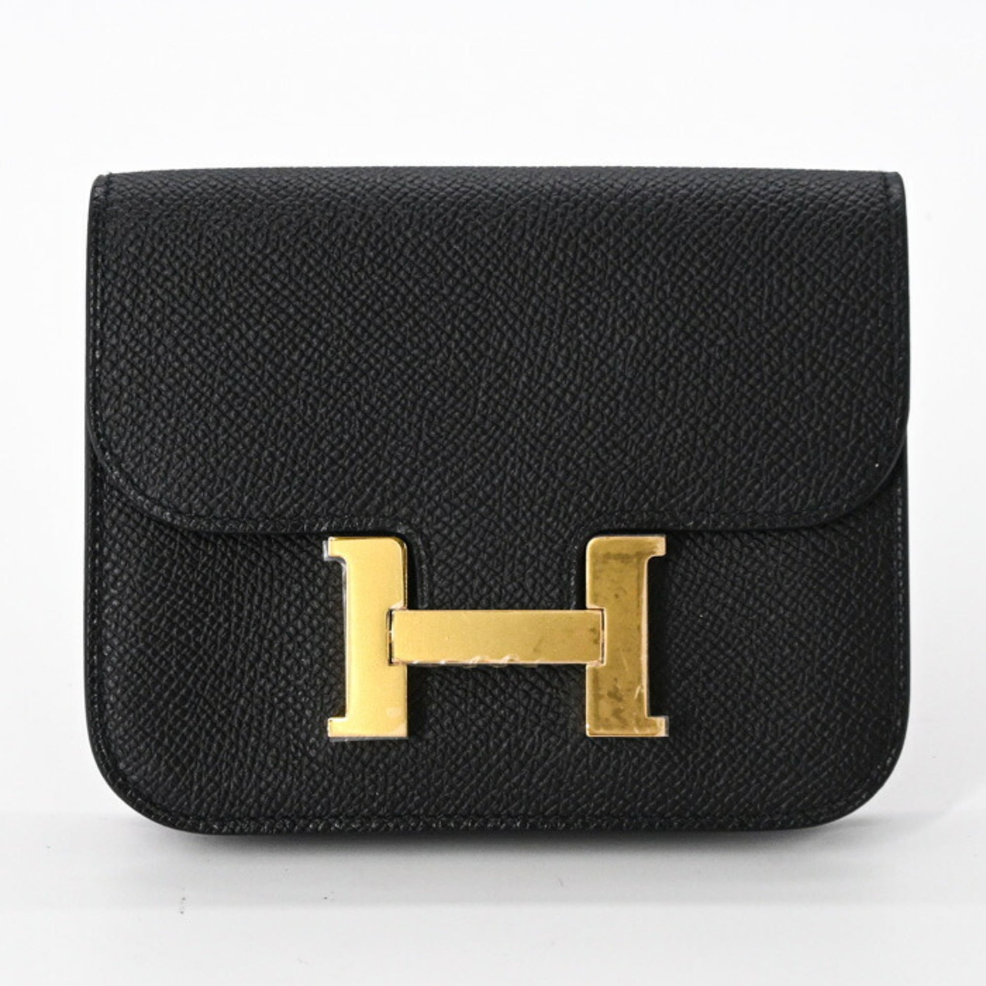 Hermes Constance Black Epsom Leather Wallet (Bi-Fold) (Pre-Owned)