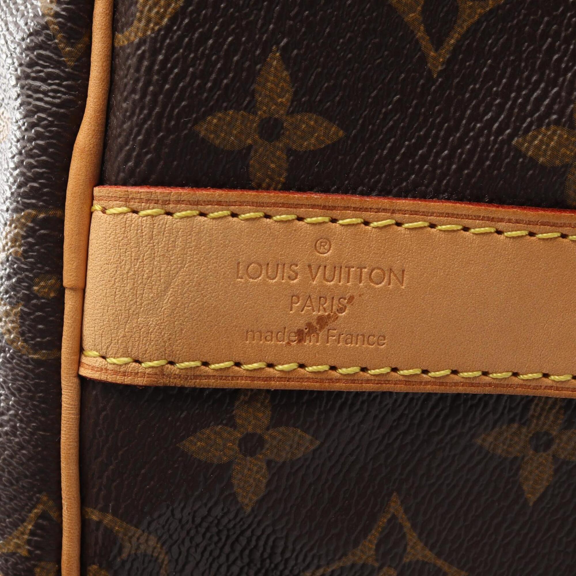 Louis Vuitton Brown Monogram Coated Canvas Leather Boston Bag Handbag (Pre-Owned)