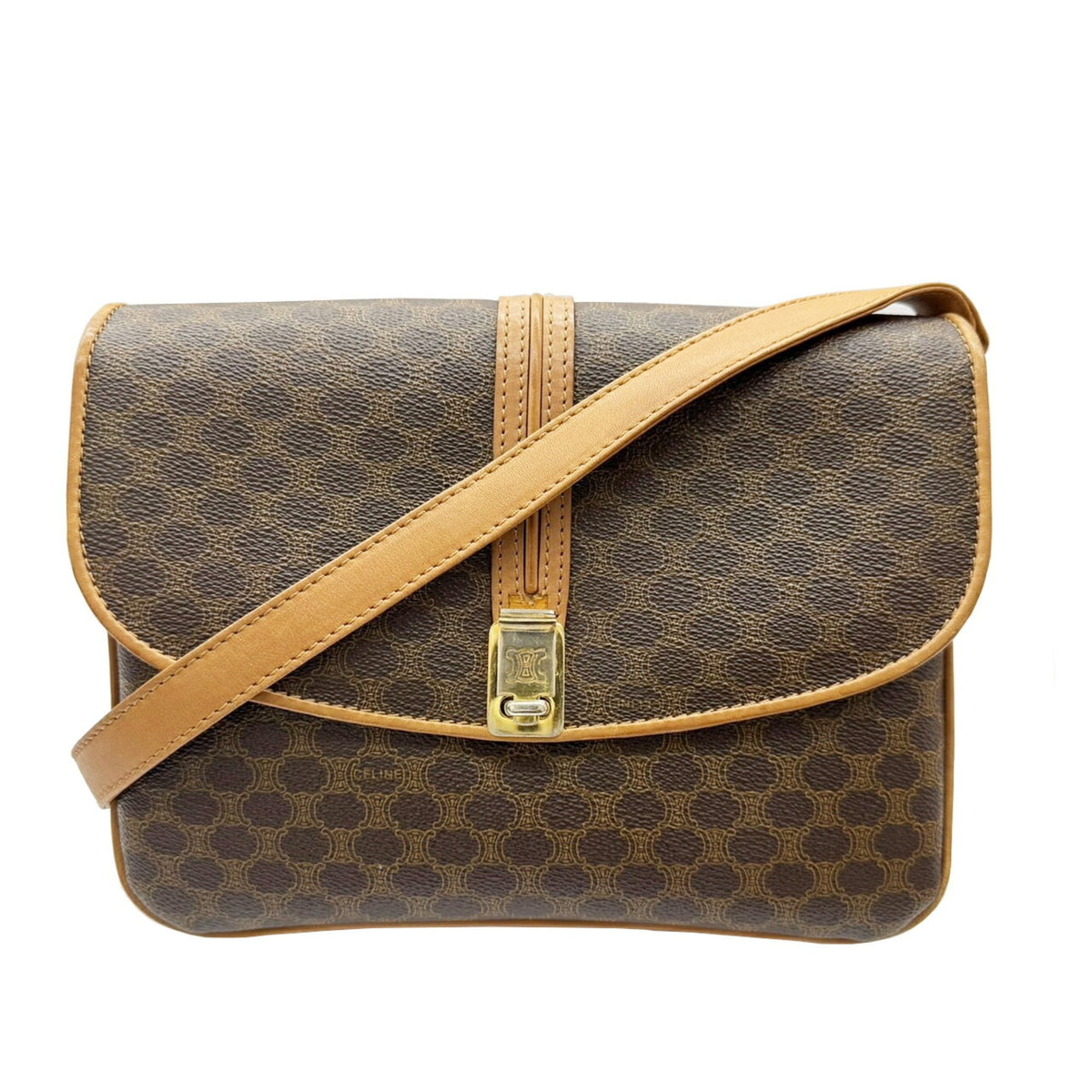 Celine Brown Pvc Shoulder Bag (Pre-Owned)